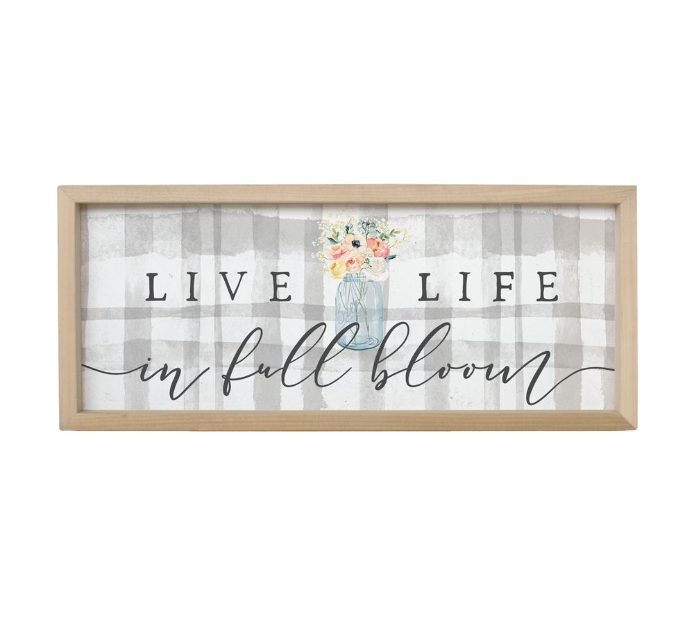 Live Life in Full Bloom Wall Art by Sincere Surroundings - QVC.com