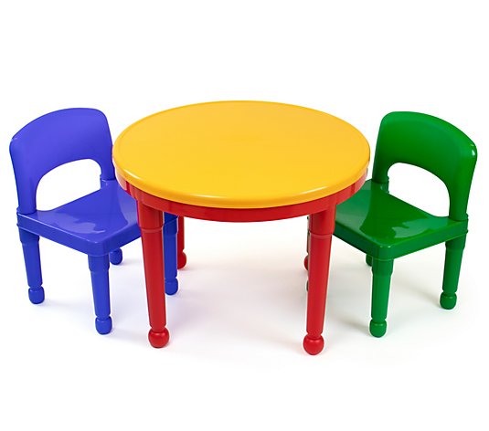 Kids' Round Lego-Compatible Table/Chairs by Humble Crew