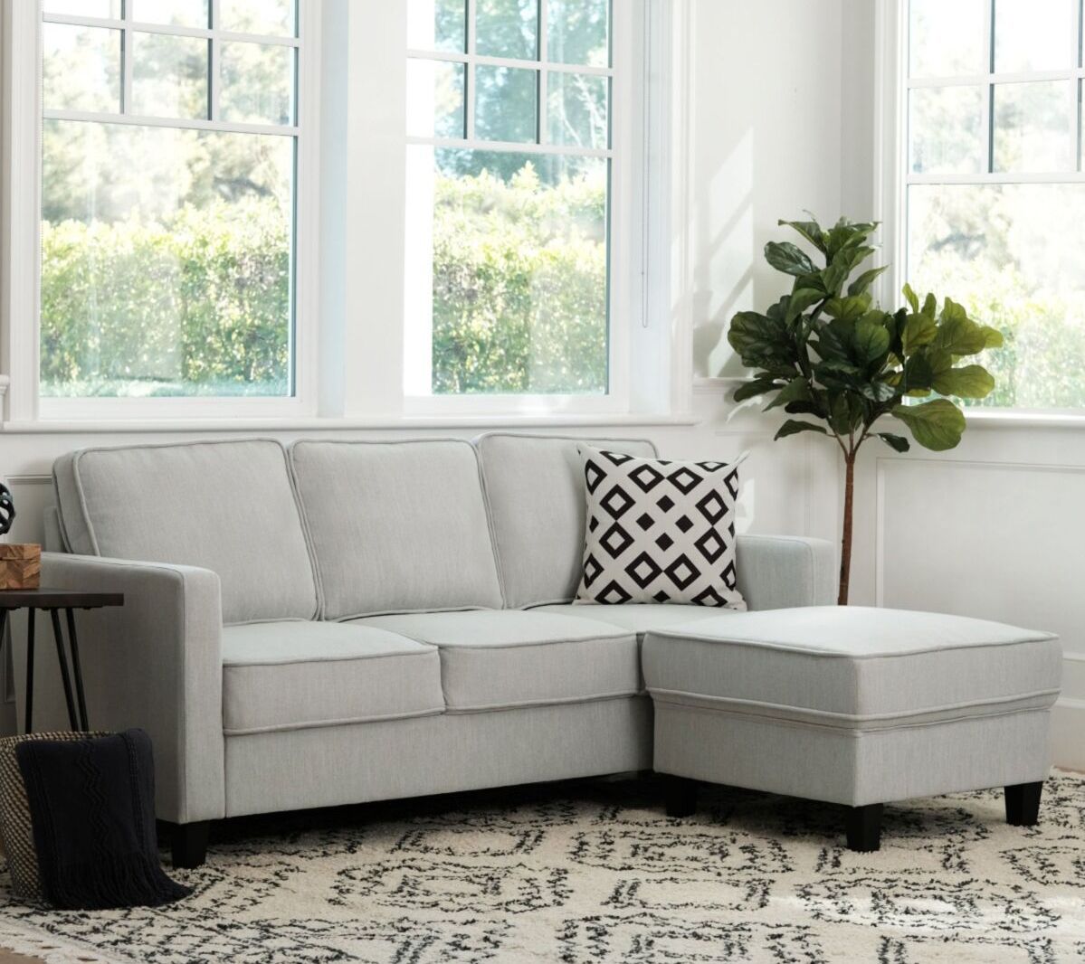 Kinsley Fabric Sofa and Ottoman 2-Piece Set byAbbyson Living - QVC.com