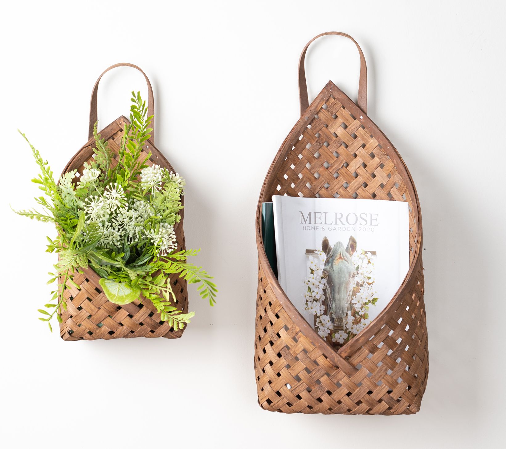 Melrose Bamboo Wall Basket (Set of 2)