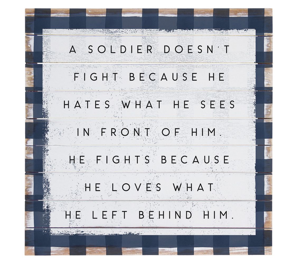 Sincere Surroundings 14" Soldier Doesn't Fighterfect Pallet