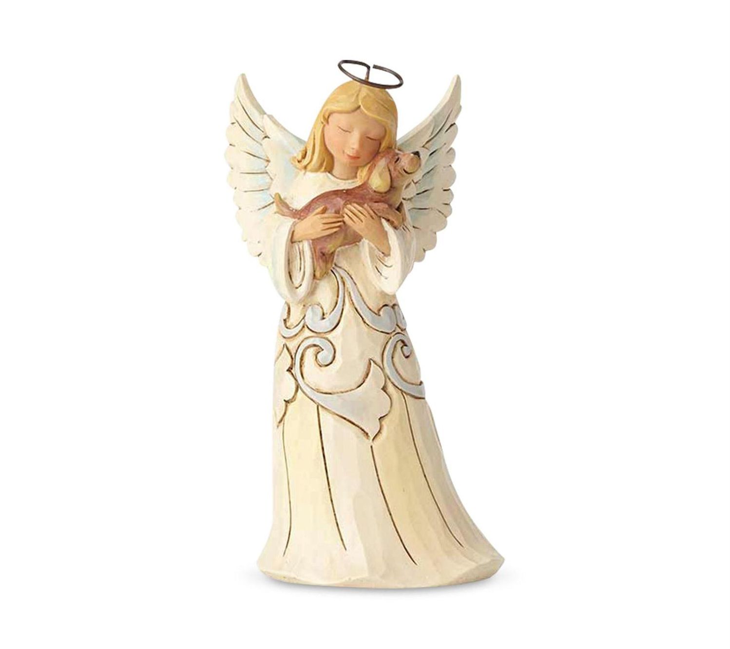 Enesco Jim Shore Pint Sized Angel with Dog - QVC.com