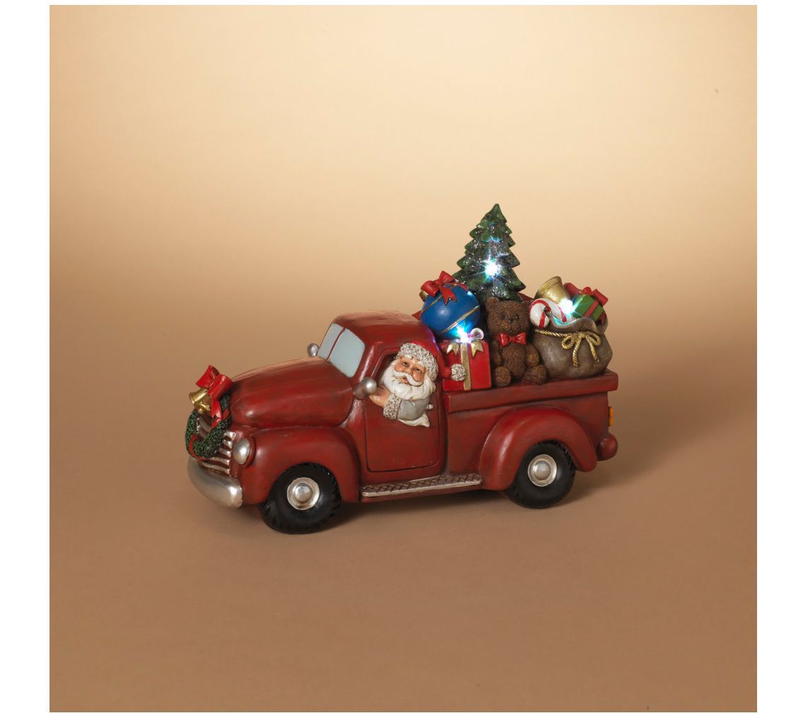 Lighted Holiday Truck with Santa and Gifts by Gerson Co - QVC.com