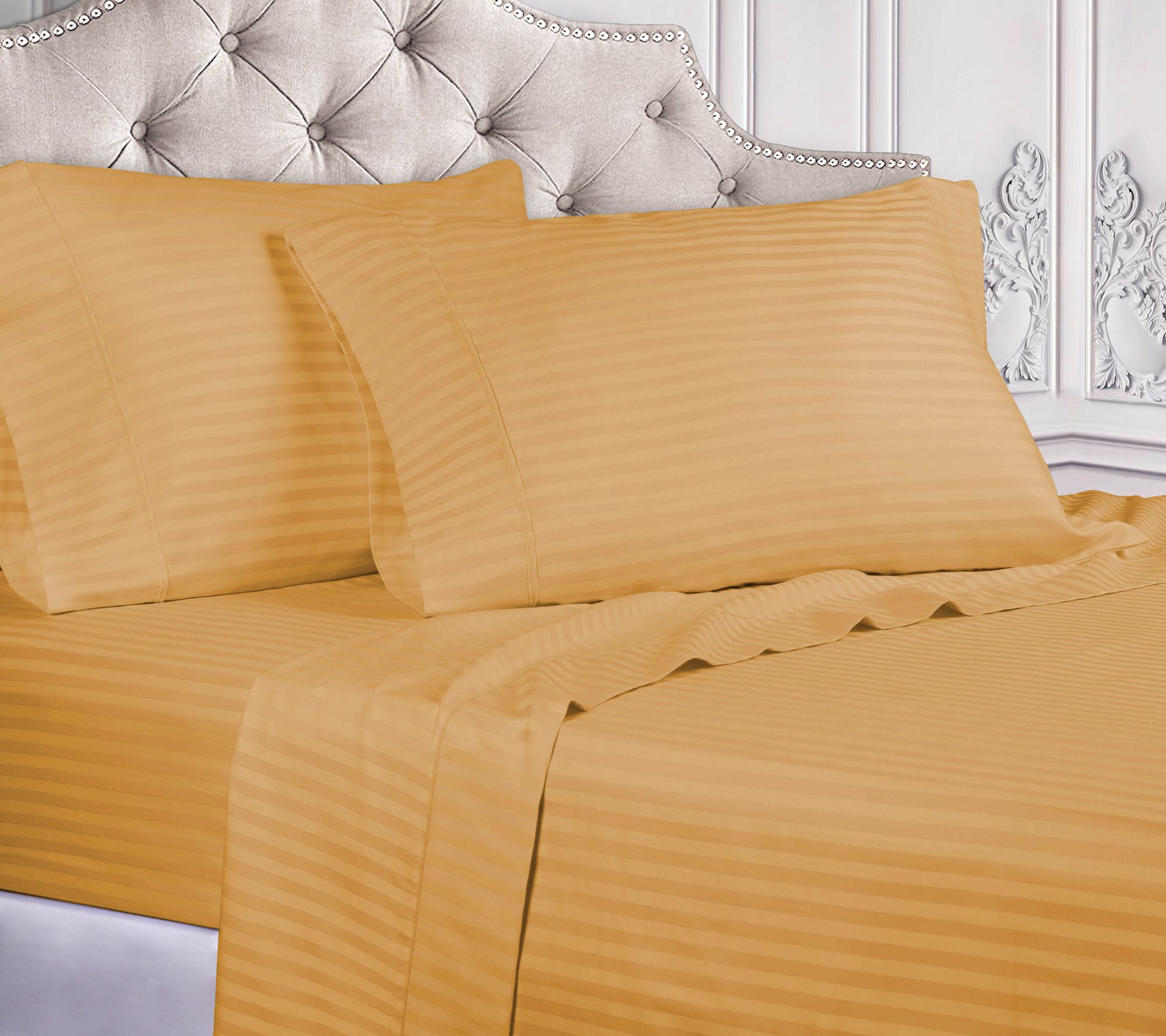 Superior 400TC Egyptian Cotton Stripe Sheet Set , Twin