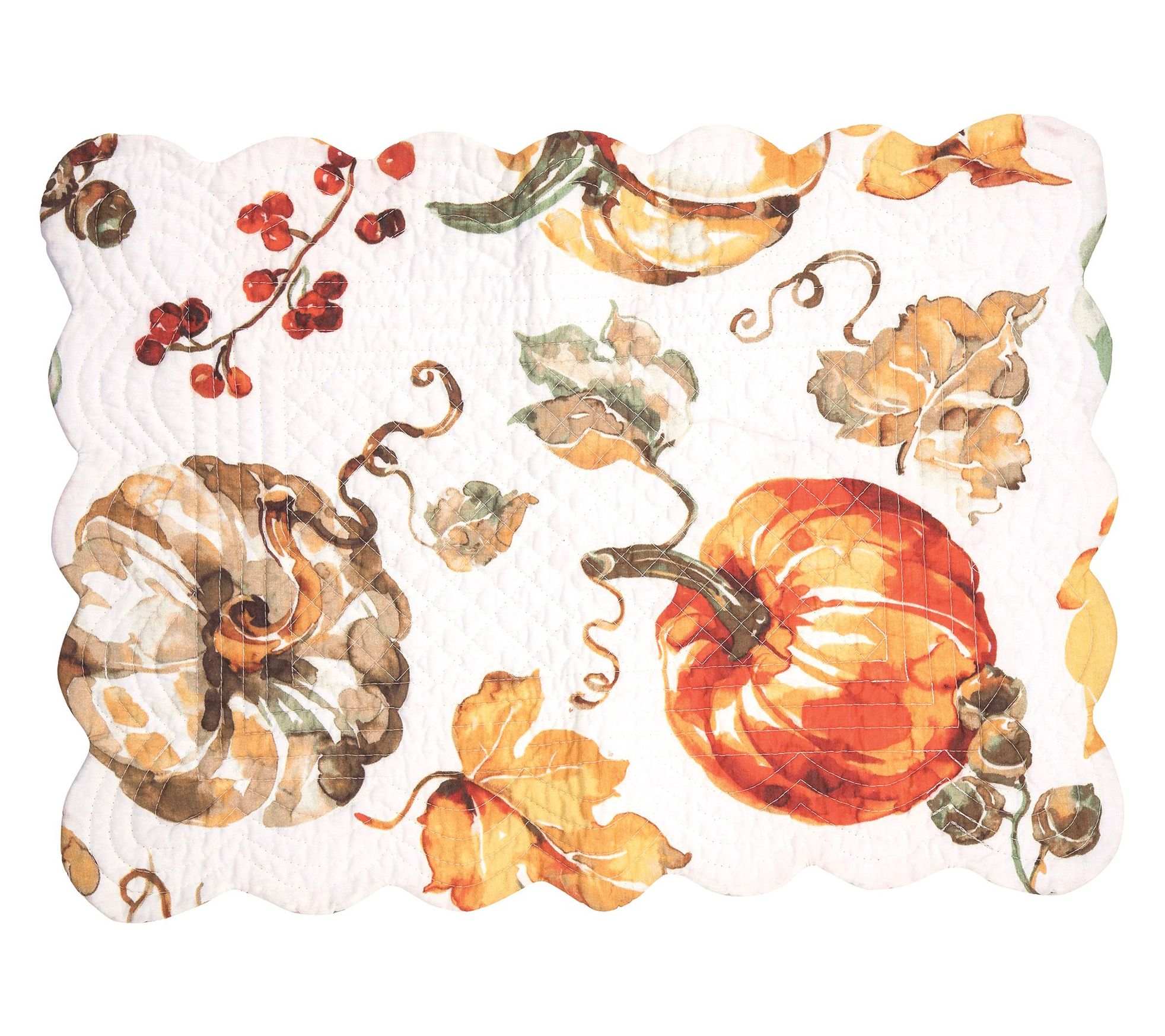 Watercolor Pumpkin Placemat Set of 6 by Valerie