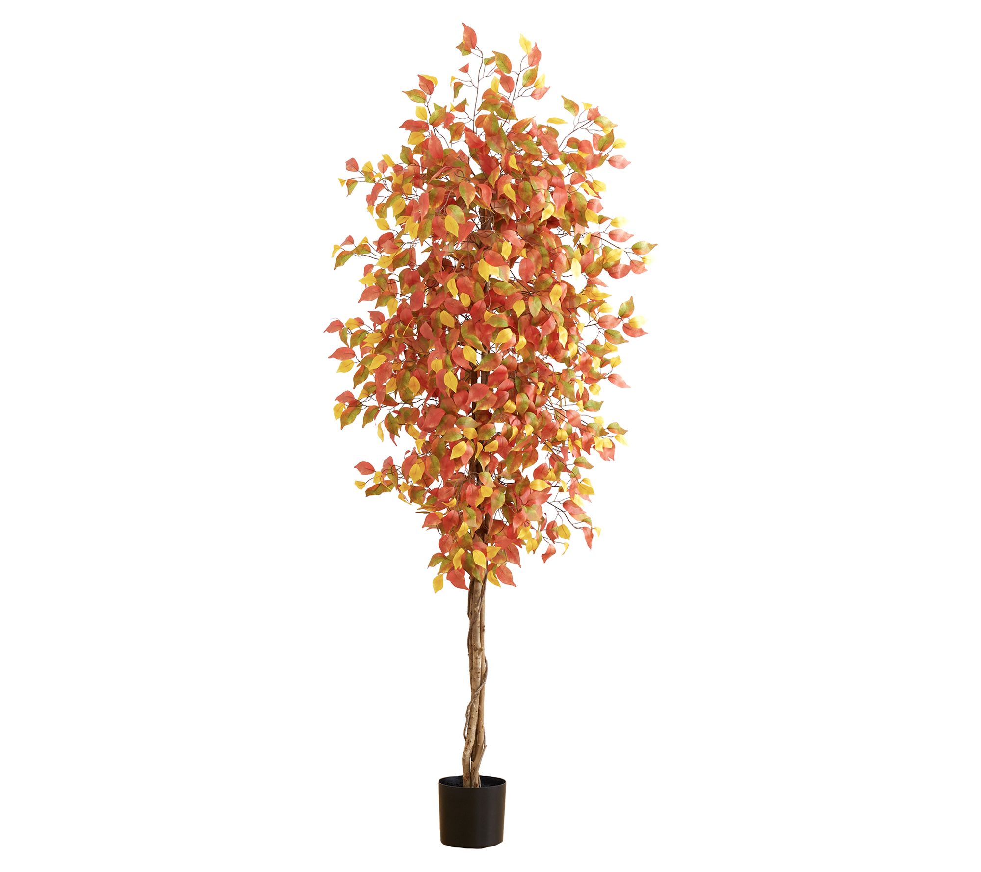 Nearly Natural 7-ft Autumn Ficus Artificial Fall Tree