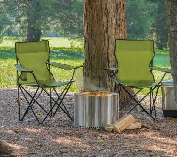 Camp & Go Green Folding Quad Chair