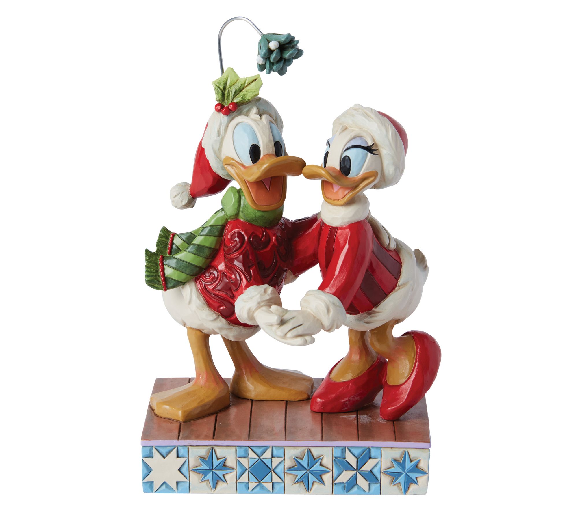 Disney Traditions Donald and Daisy Mistletoe Figurine