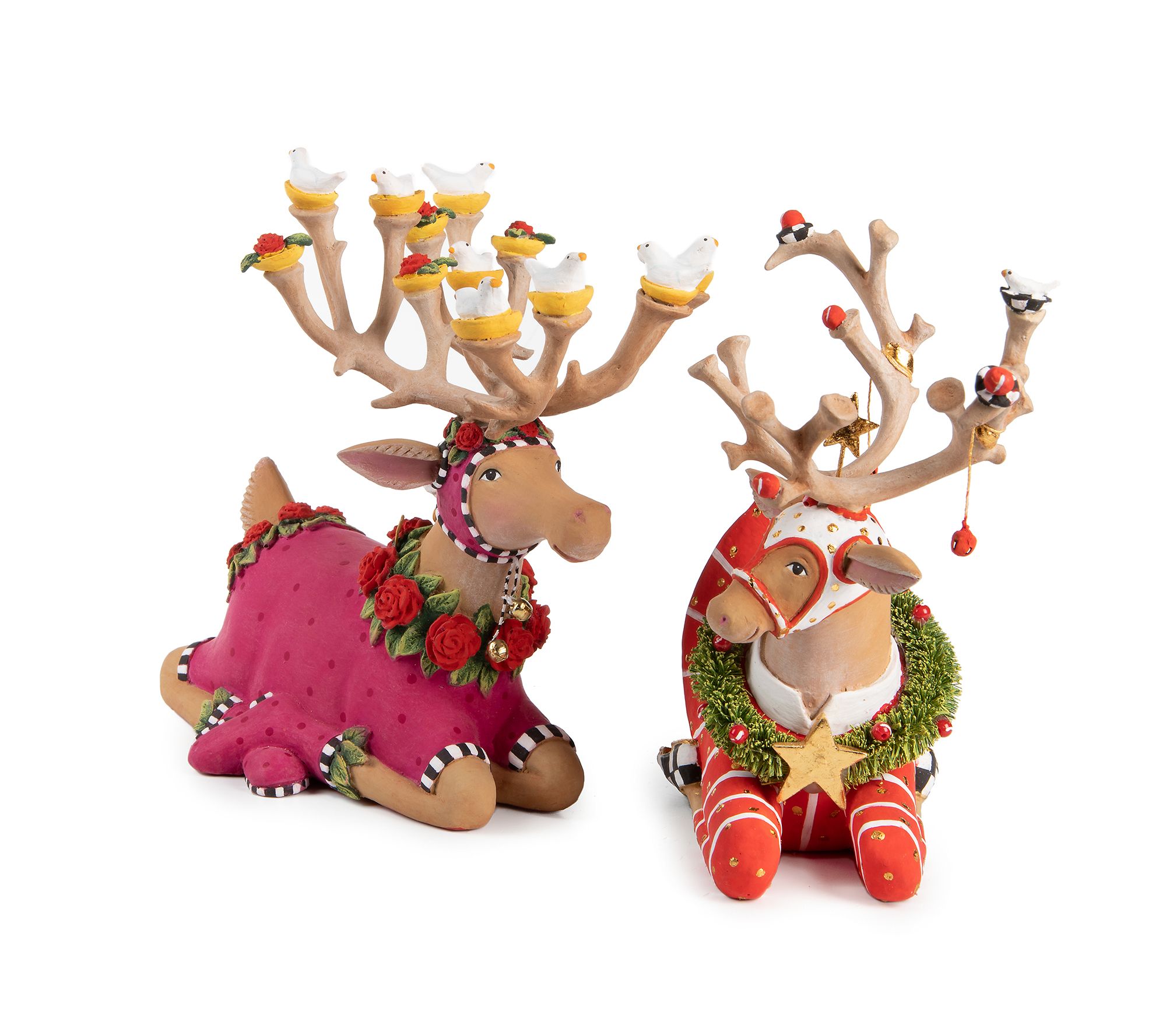 MacKenzie-Childs Dash Away Sitting Prancer Reindeer