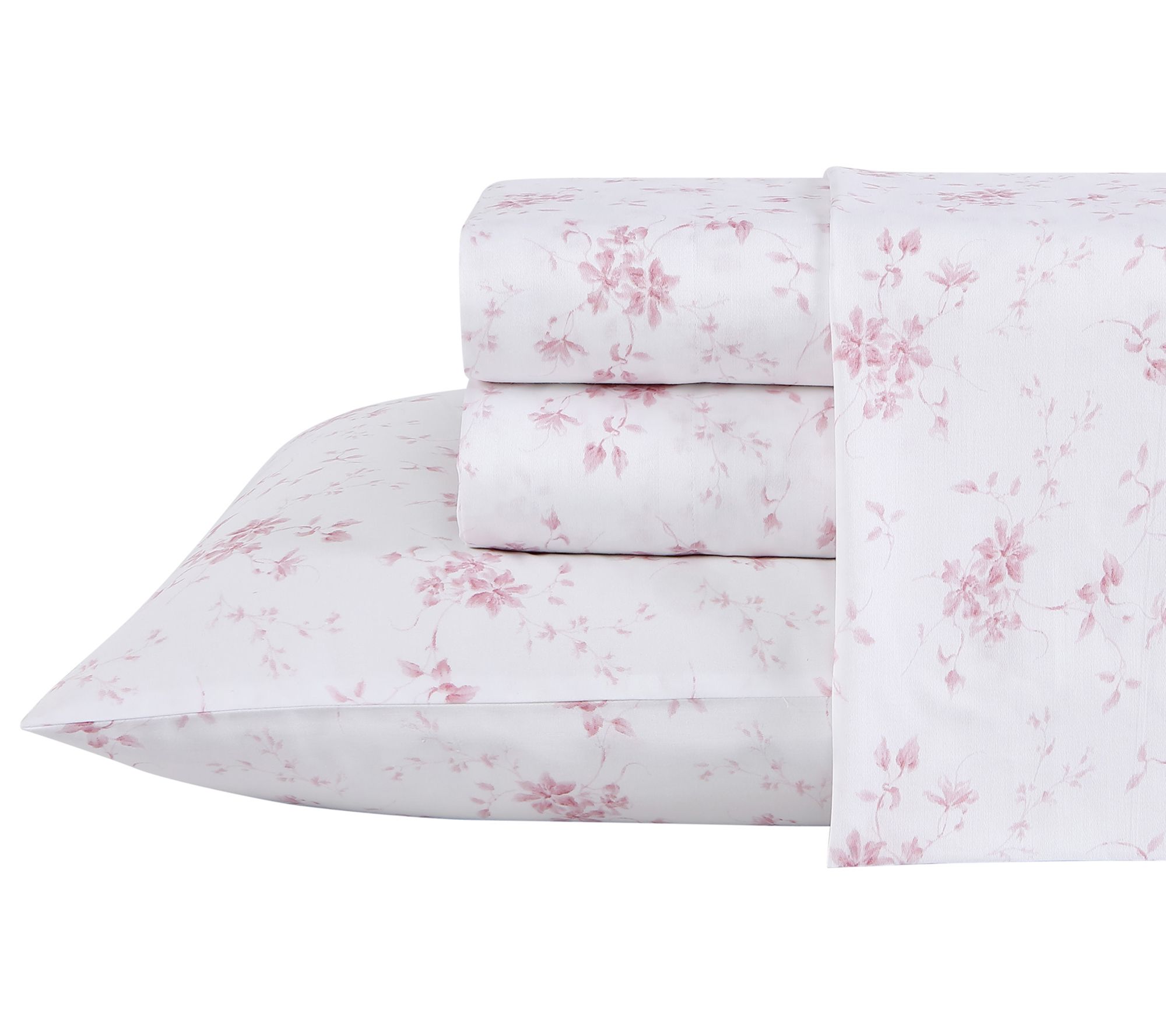Laura Ashley Muse 300 Thread Count Premium Cottn Sheet Sets-Q