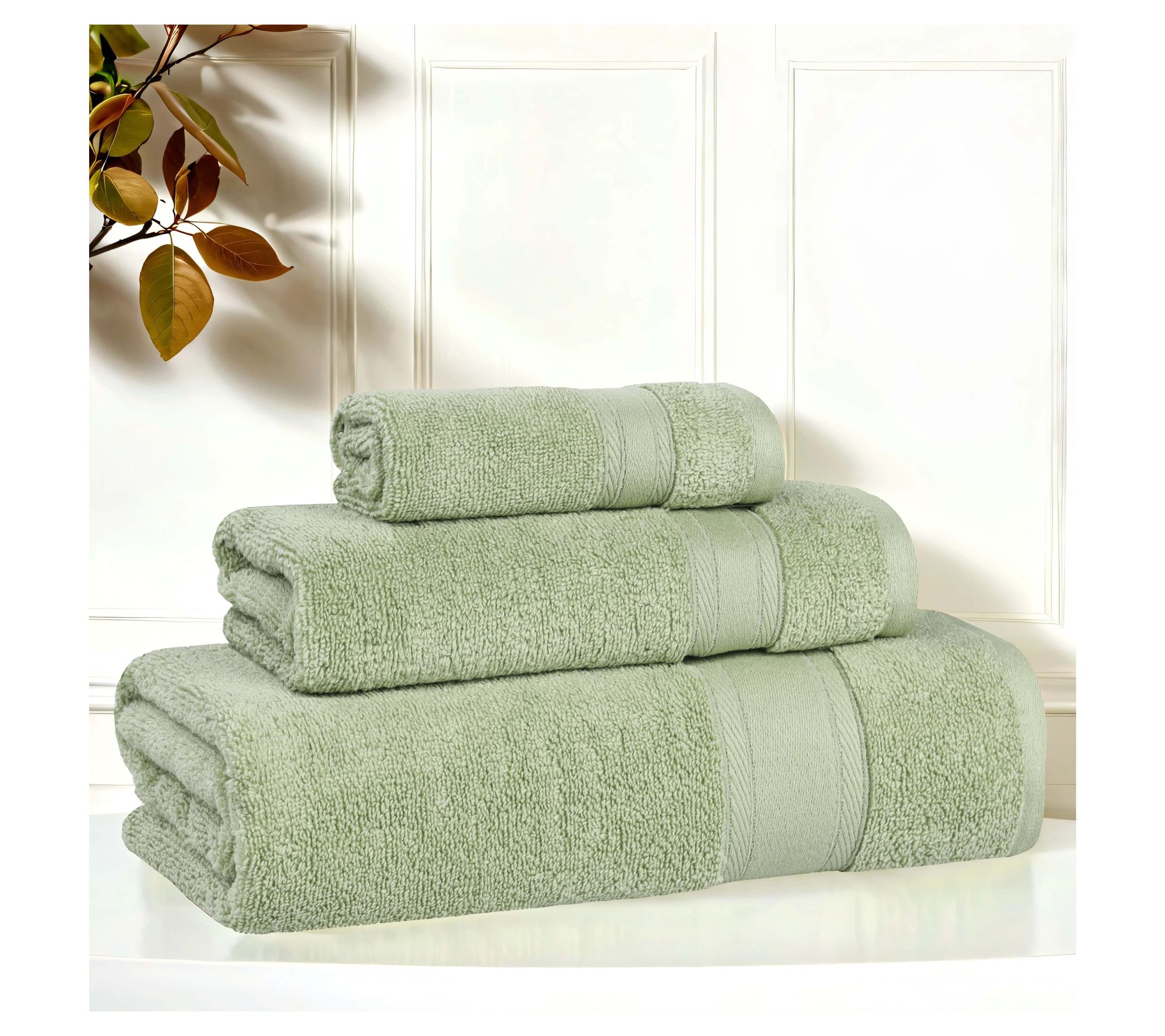 Superior 3 Piece Belmont Zero Twist Cotton SoftTowel Set