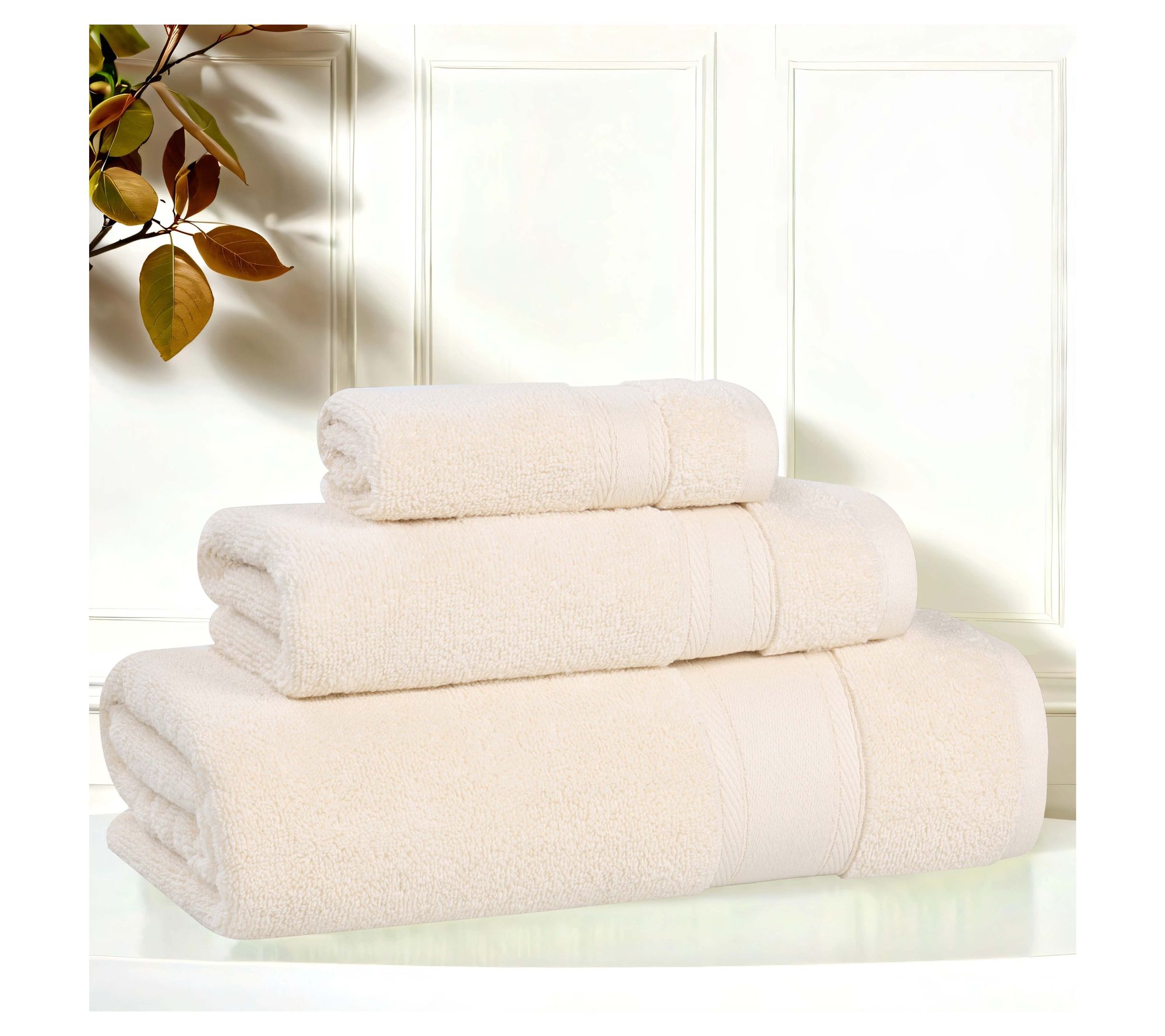 Superior 3 Piece Belmont Zero Twist Cotton SoftTowel Set