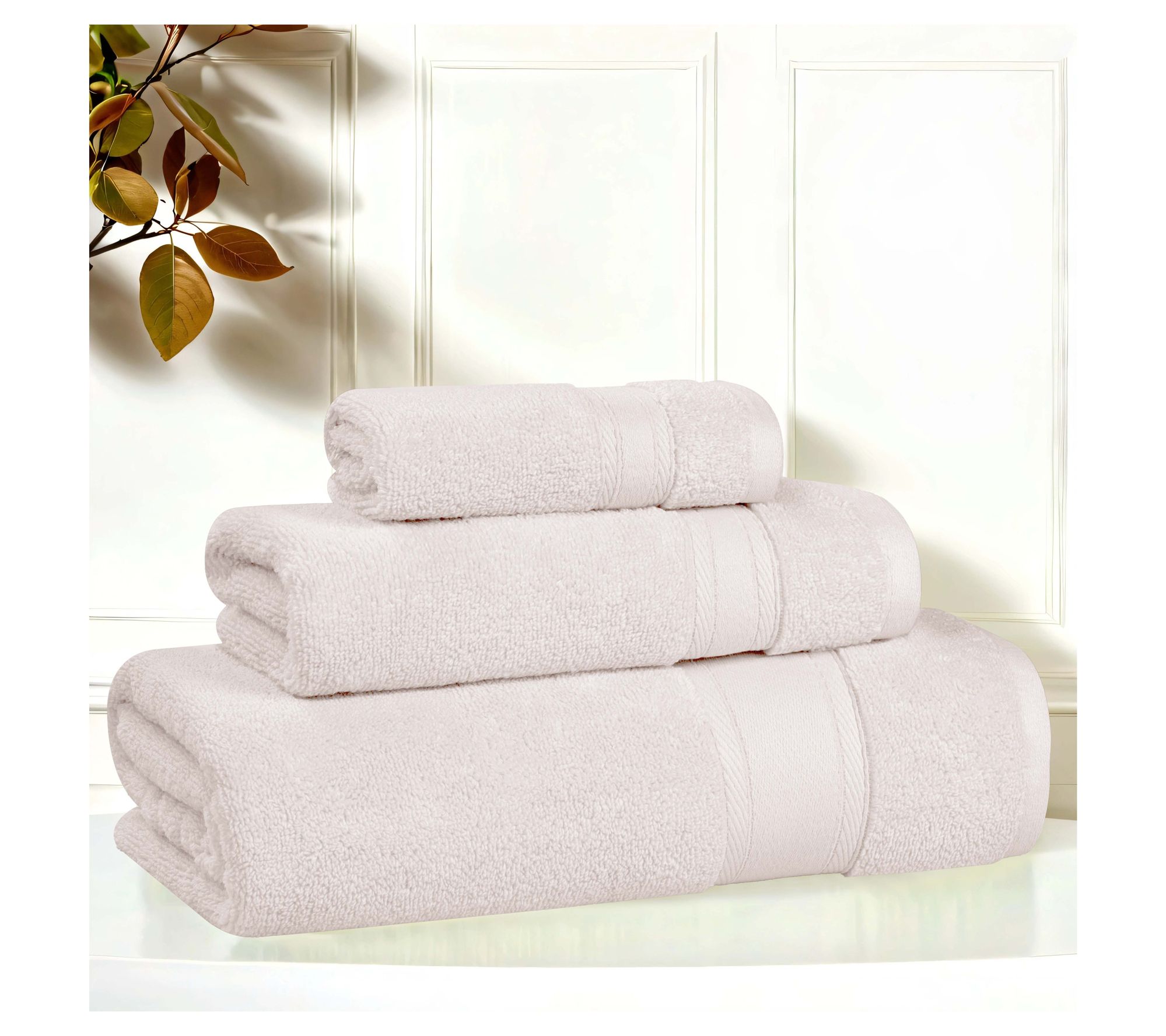Superior 3 Piece Belmont Zero Twist Cotton SoftTowel Set