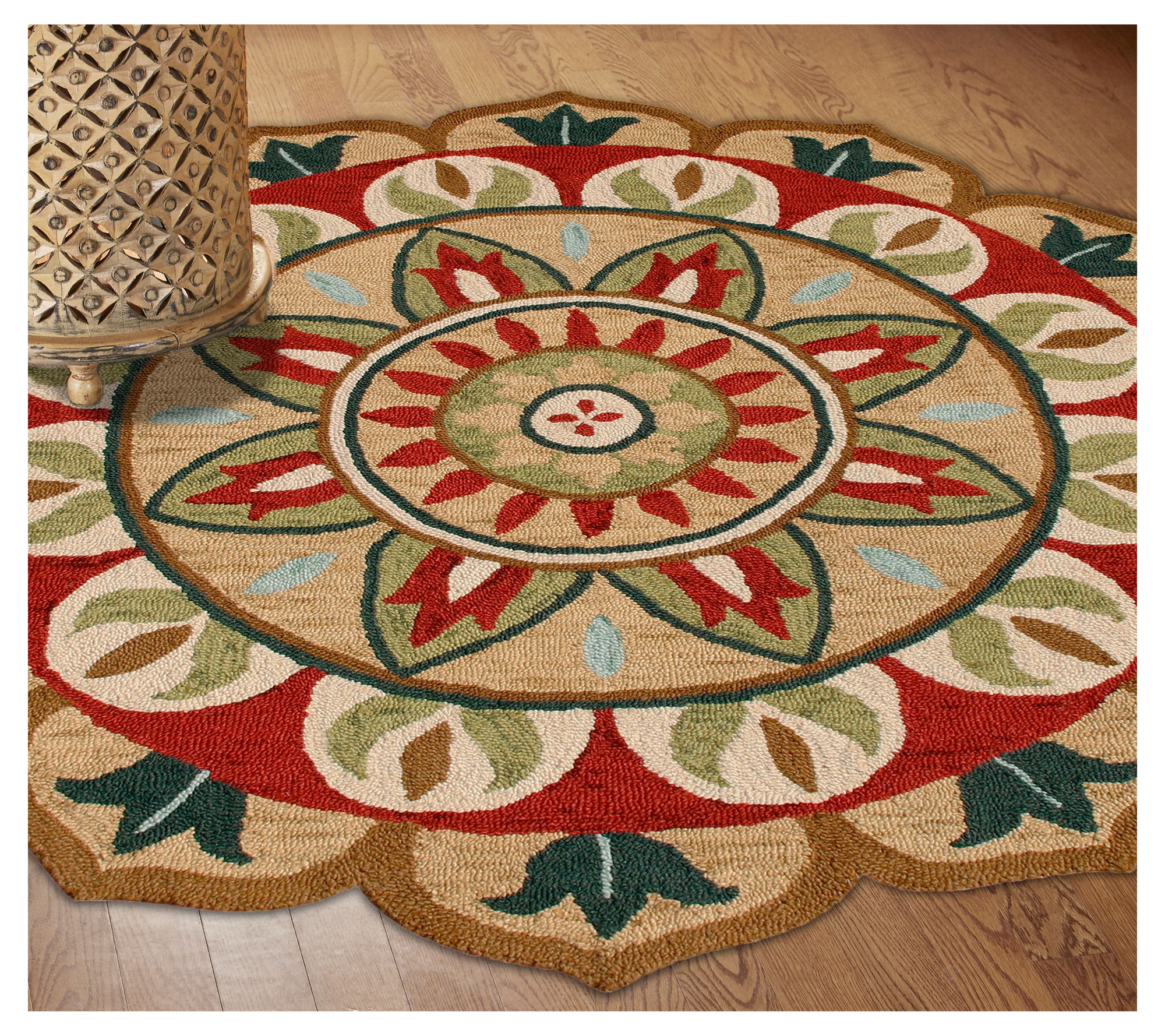 Ox Bay Mila Floral Medallion Wool Indoor 6' Round Rug