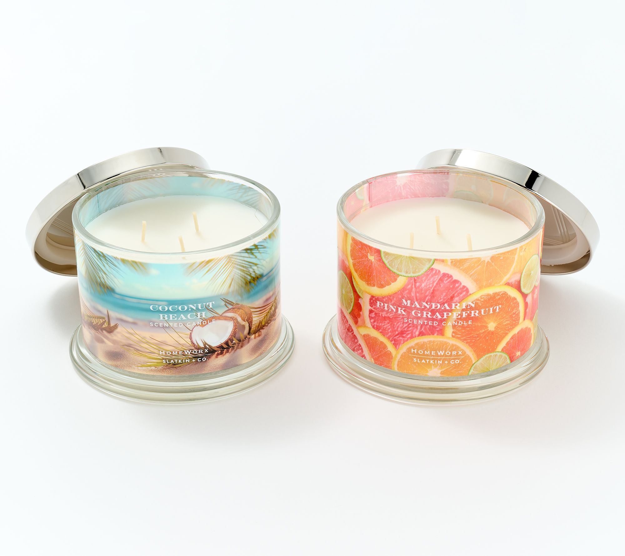"As Is" HomeWorx by Slatkin & Co. S/2 14oz Spring Variety Candles