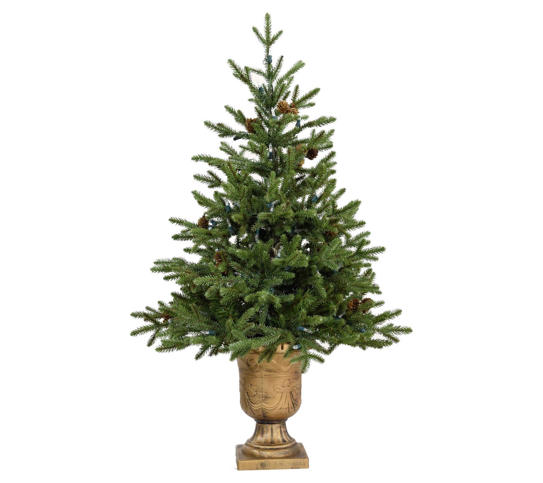 Fraser Hill Farm 3-Ft. Noble Fir Artificial Tree with Metallic