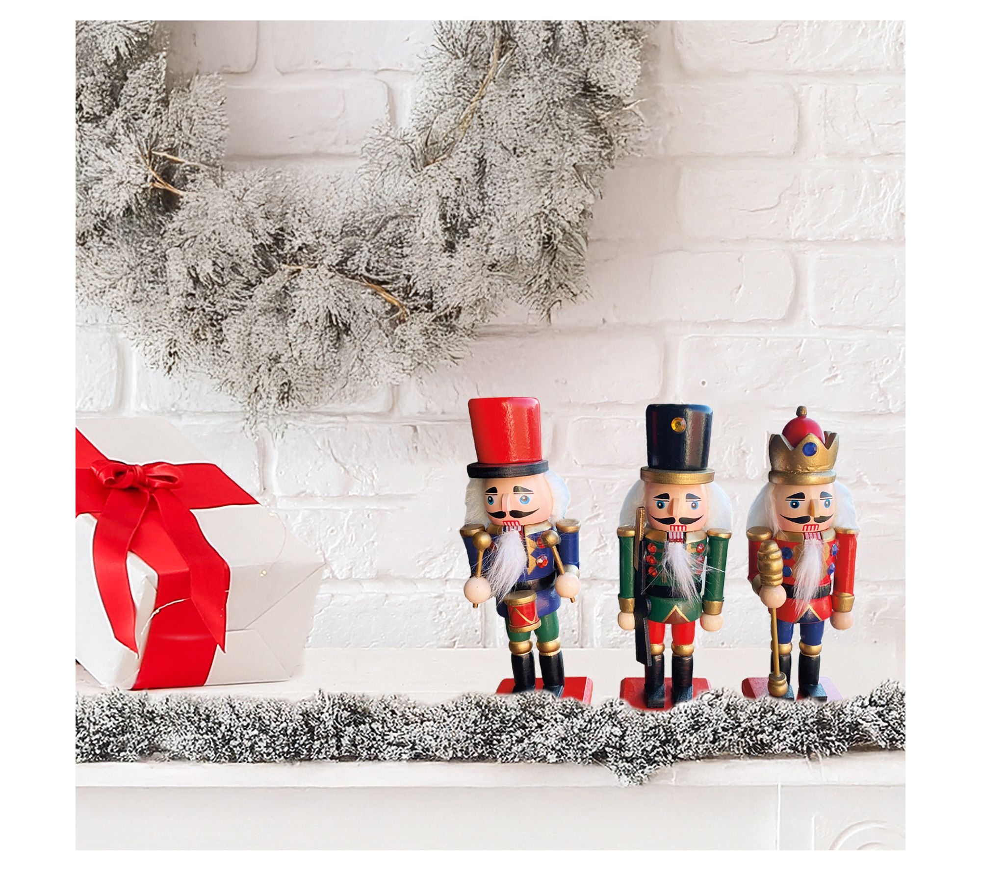 Santa's Workshop 6" Traditional Nutcrackers, Set of 3