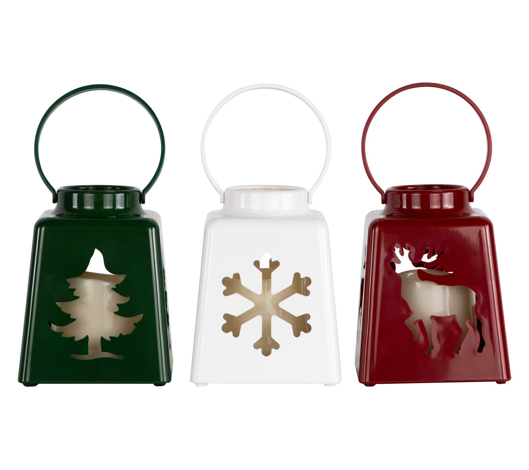 Northlight 8" LED Christmas Candle Lanterns Setof 3