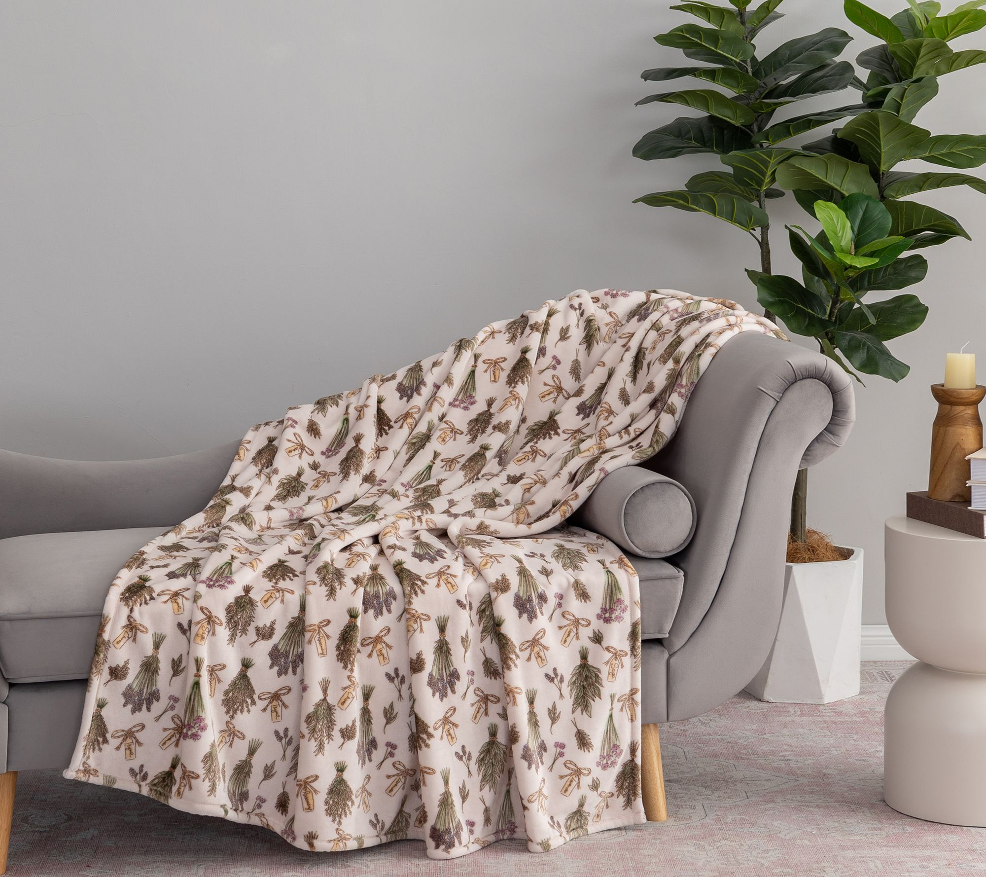 "As Is" Berkshire 60x70 Garden Collection VelvetsoftThrow