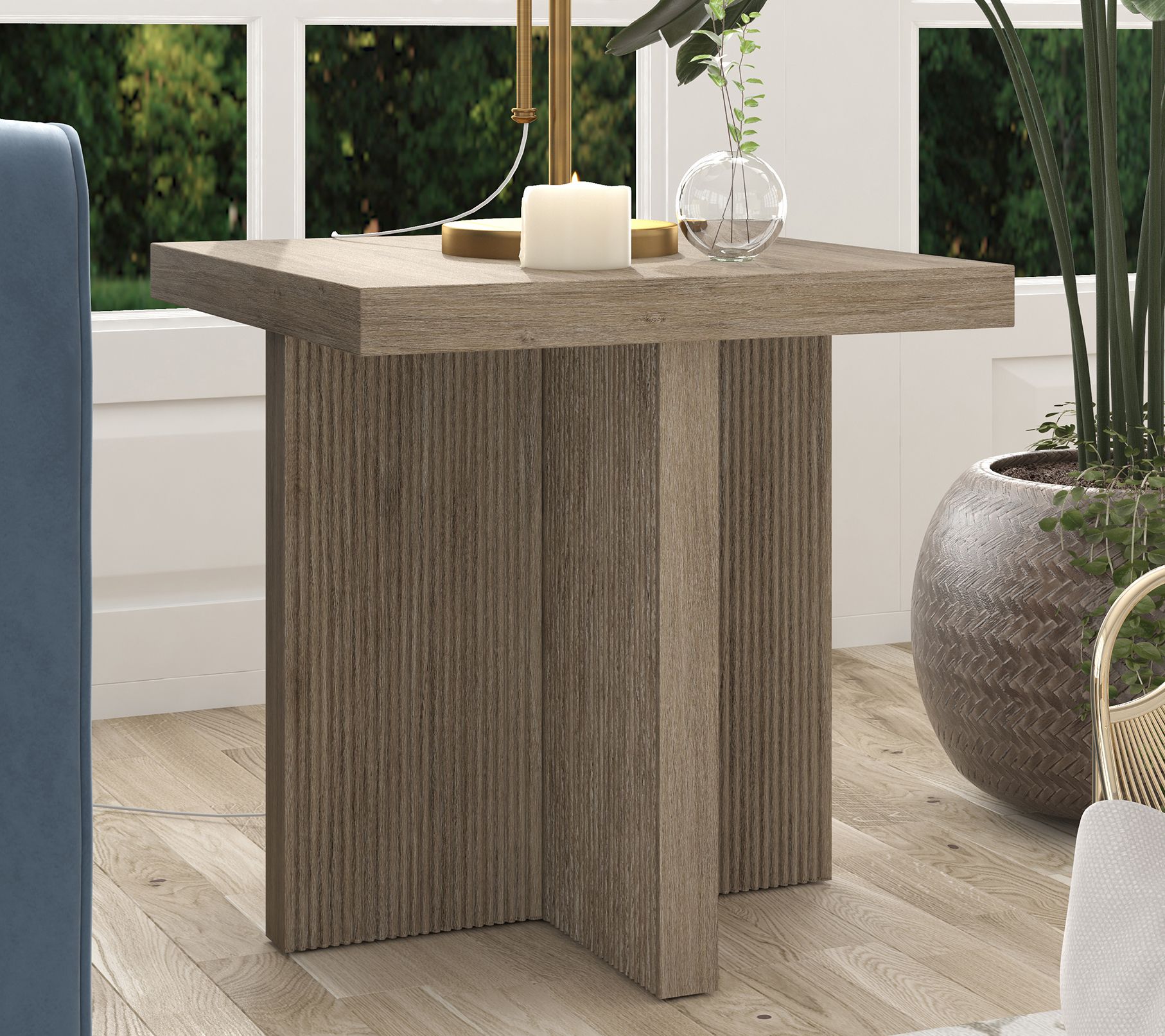 Hudson&Canal Boden 22" Wide Square Side Table