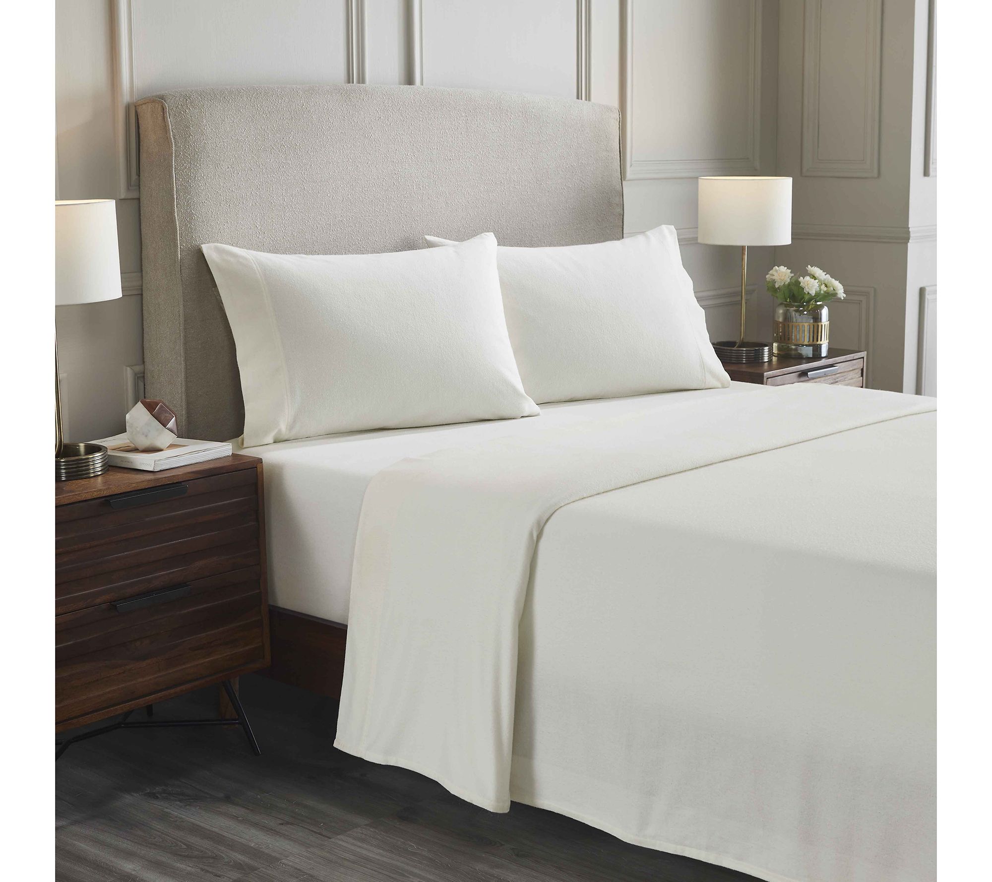 Superior Rome Flannel Solid Sheet Set, Twin