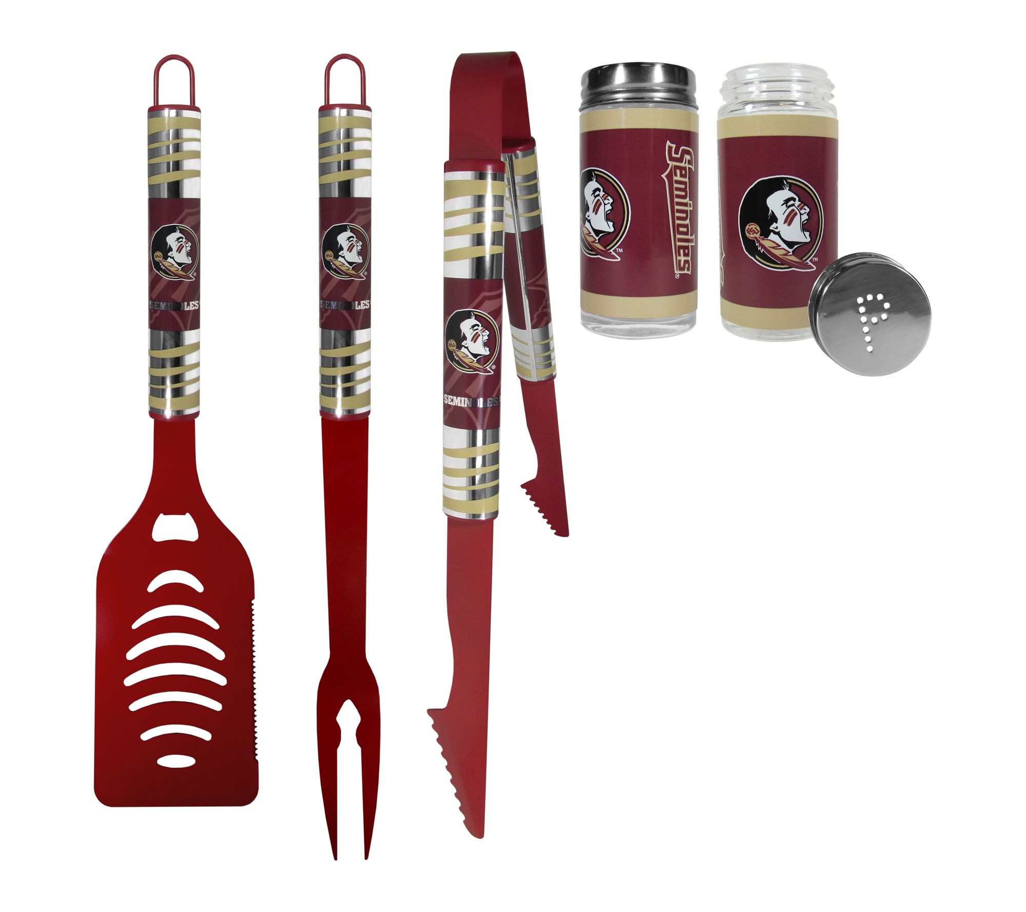 Siskiyou Sports College NCAA Color BBQ Tools with S&P Shakers