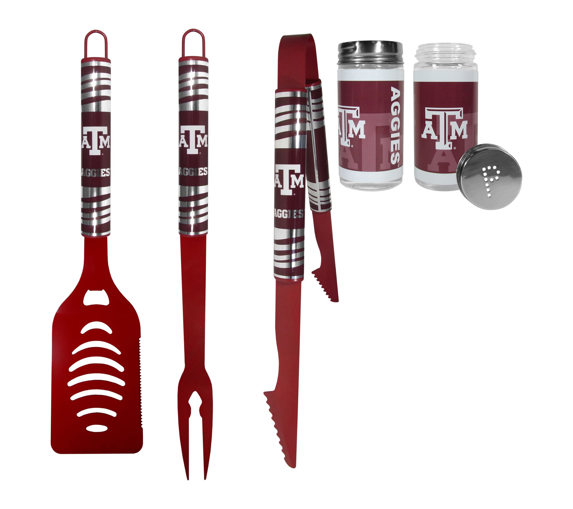 Siskiyou Sports College NCAA Color BBQ Tools with S&P Shakers