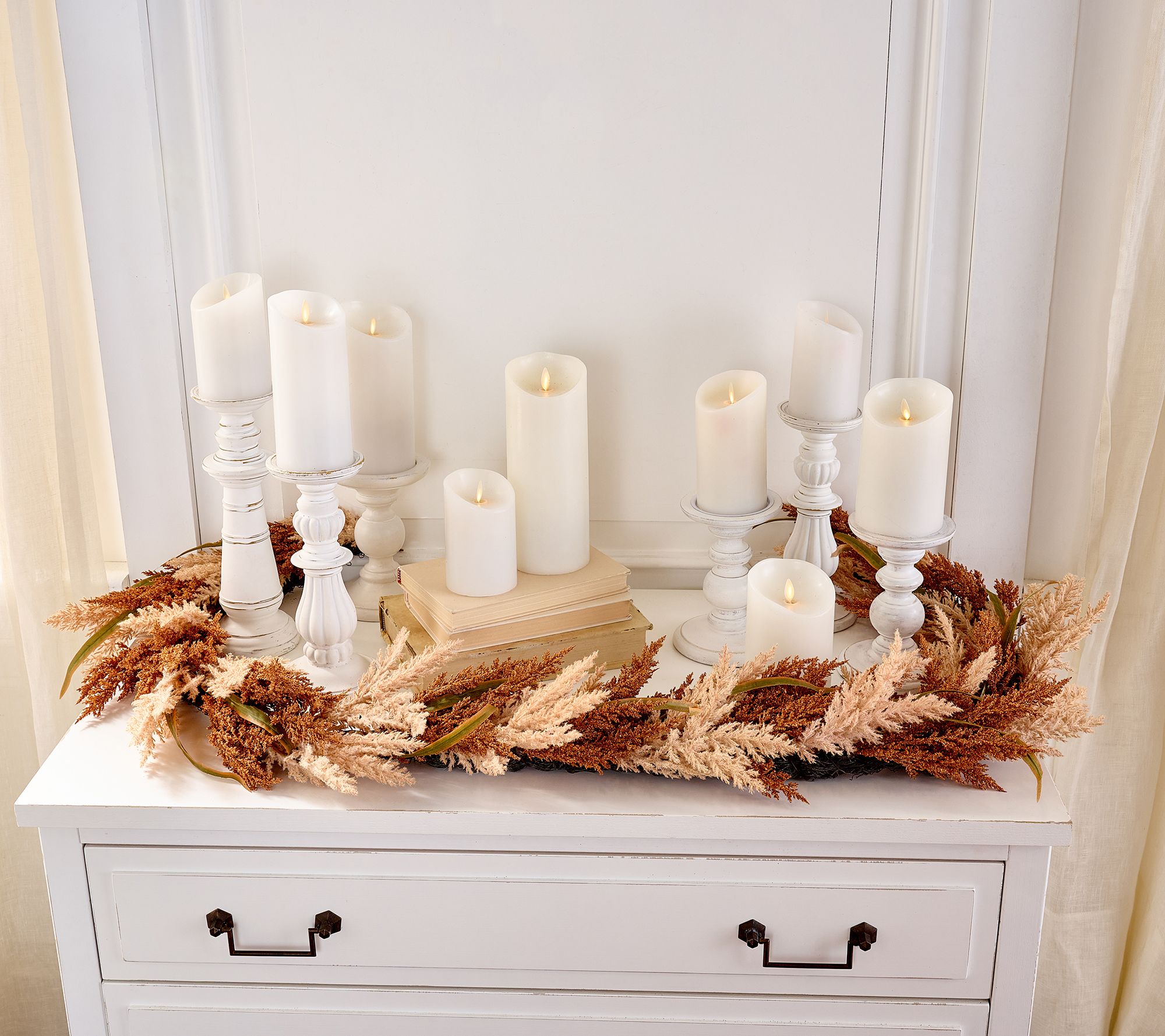 "As Is" Home Reflections 6' Harvest Grasses Flexible Garland