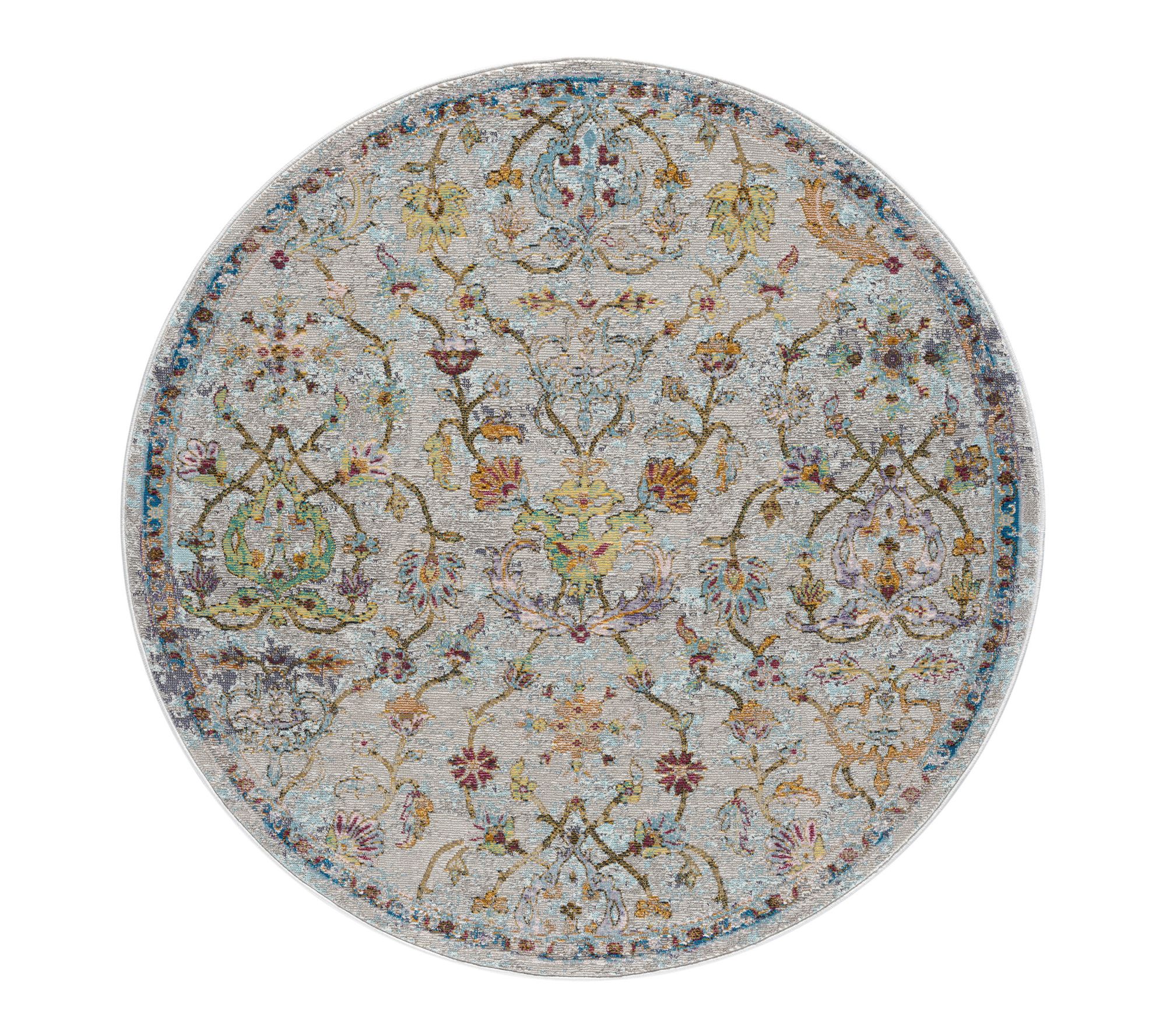 Ox Bay Farmhouse Green/Multi Floral Indoor AreaRug, 7'6"x7'6"