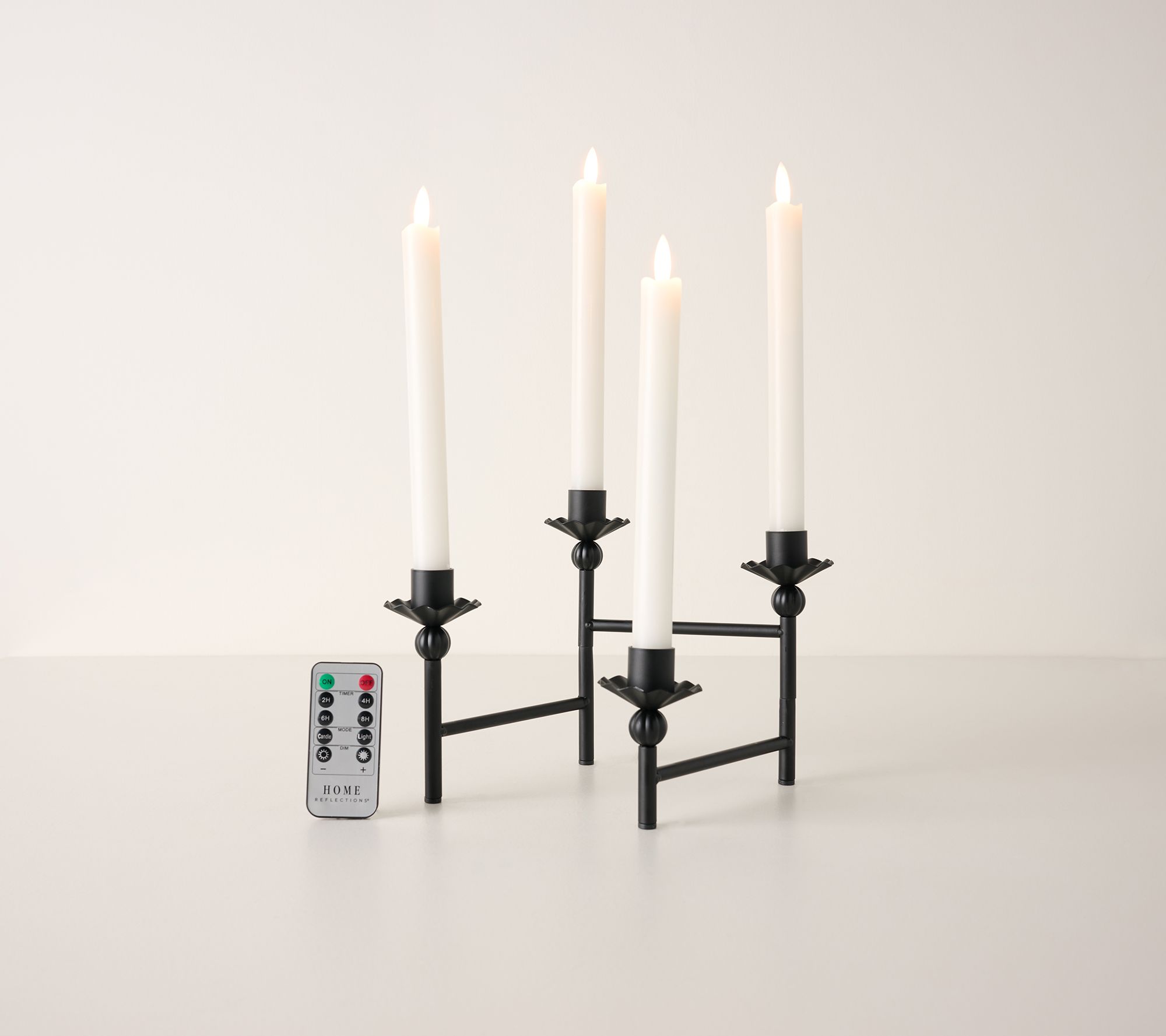 Home Reflections Flexible Metal Candle Holder with Tapers