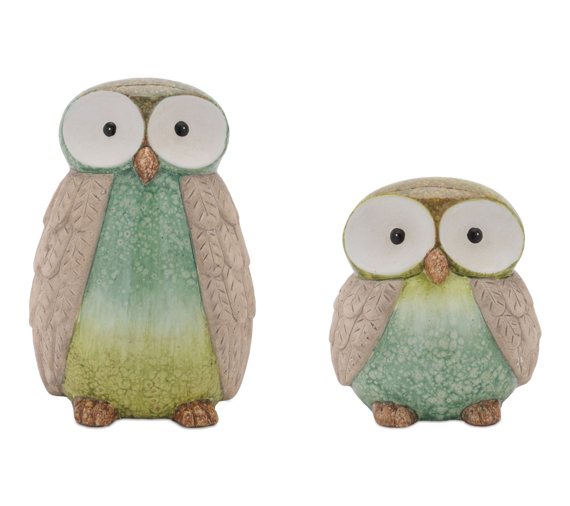 Melrose International Terra Cotta Owl Decor (Set of 2)