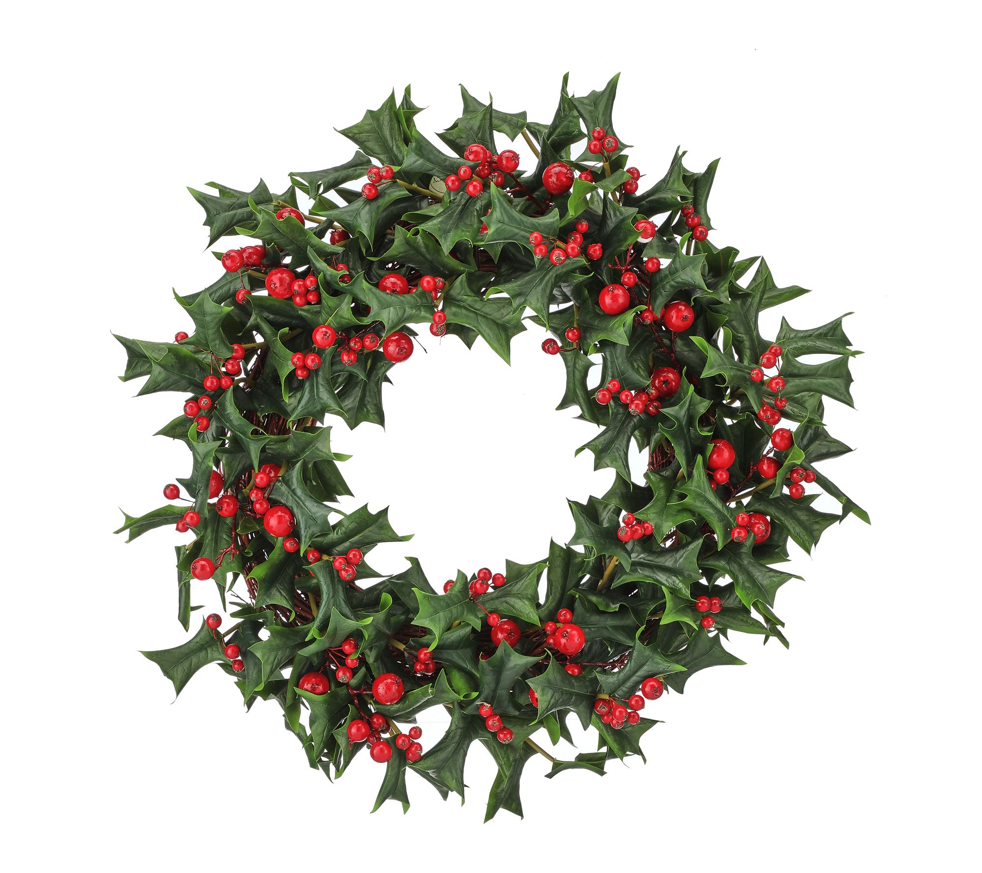 24" Pacific Northwest Holly W/Berry Wreath by Valerie