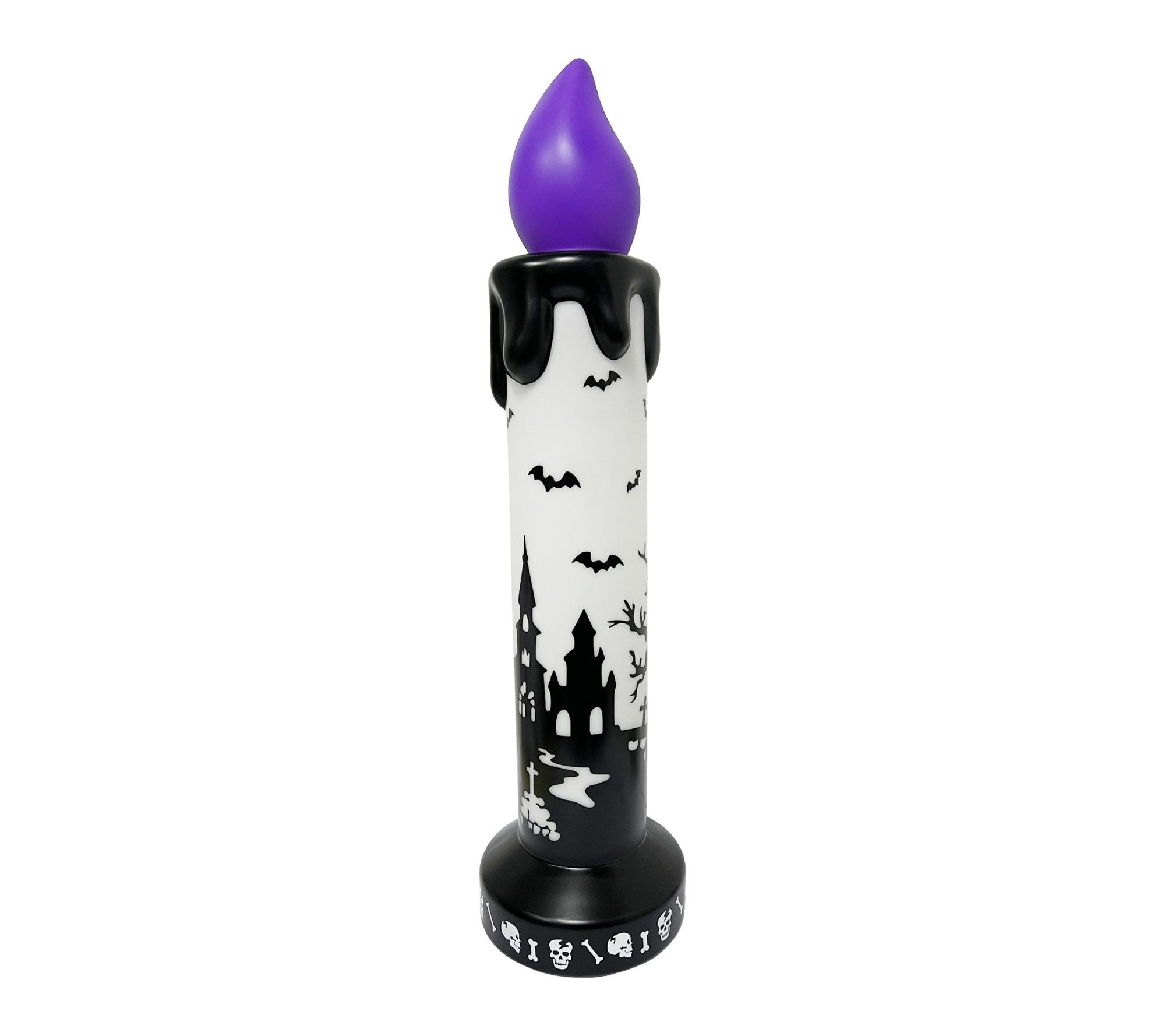 Haunted Hill Farm 40-in. Purple LED Wick Candle Blow Mold
