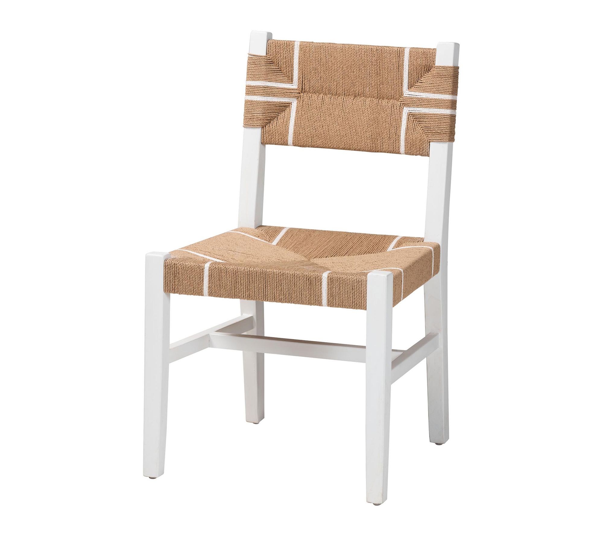 bali & pari Talli Paper Loom and Mahogany Wood Dining Chair