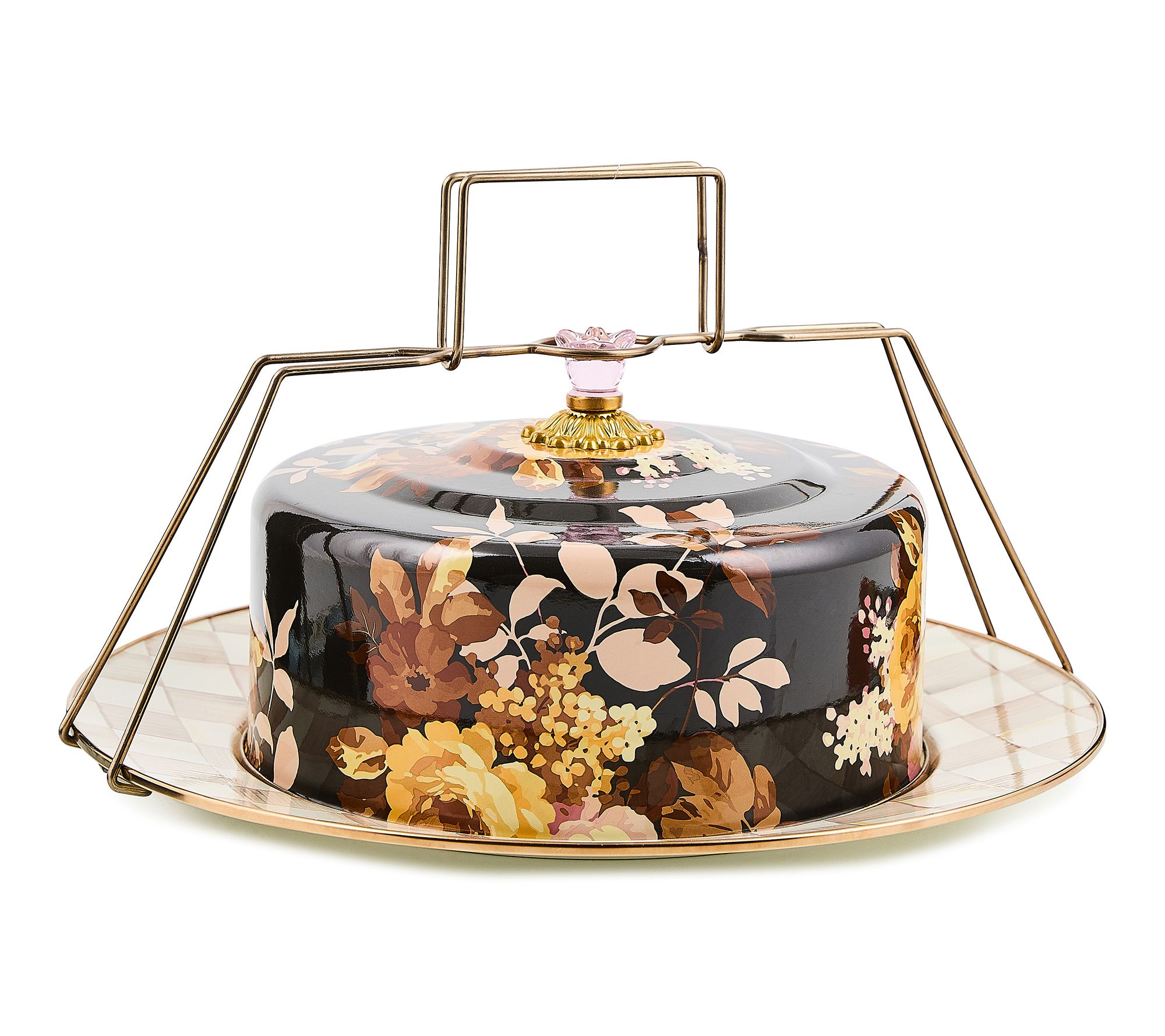 MacKenzie- Childs Wild Rose Cake Carrier
