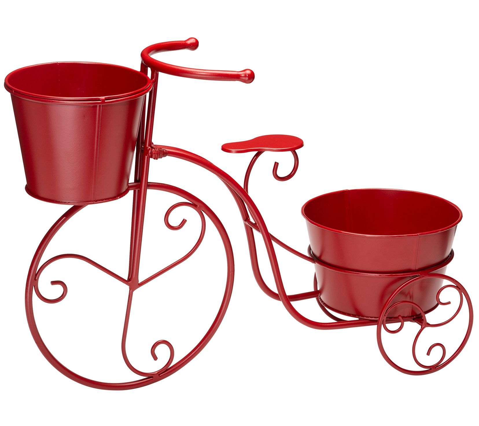 Glitzhome Metal Red Bicycle Plant Stand