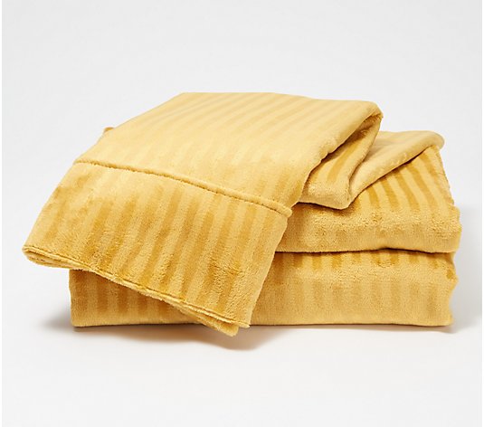 Berkshire Blanket Velvetsoft Matte Stripe Sheet Set - Tw