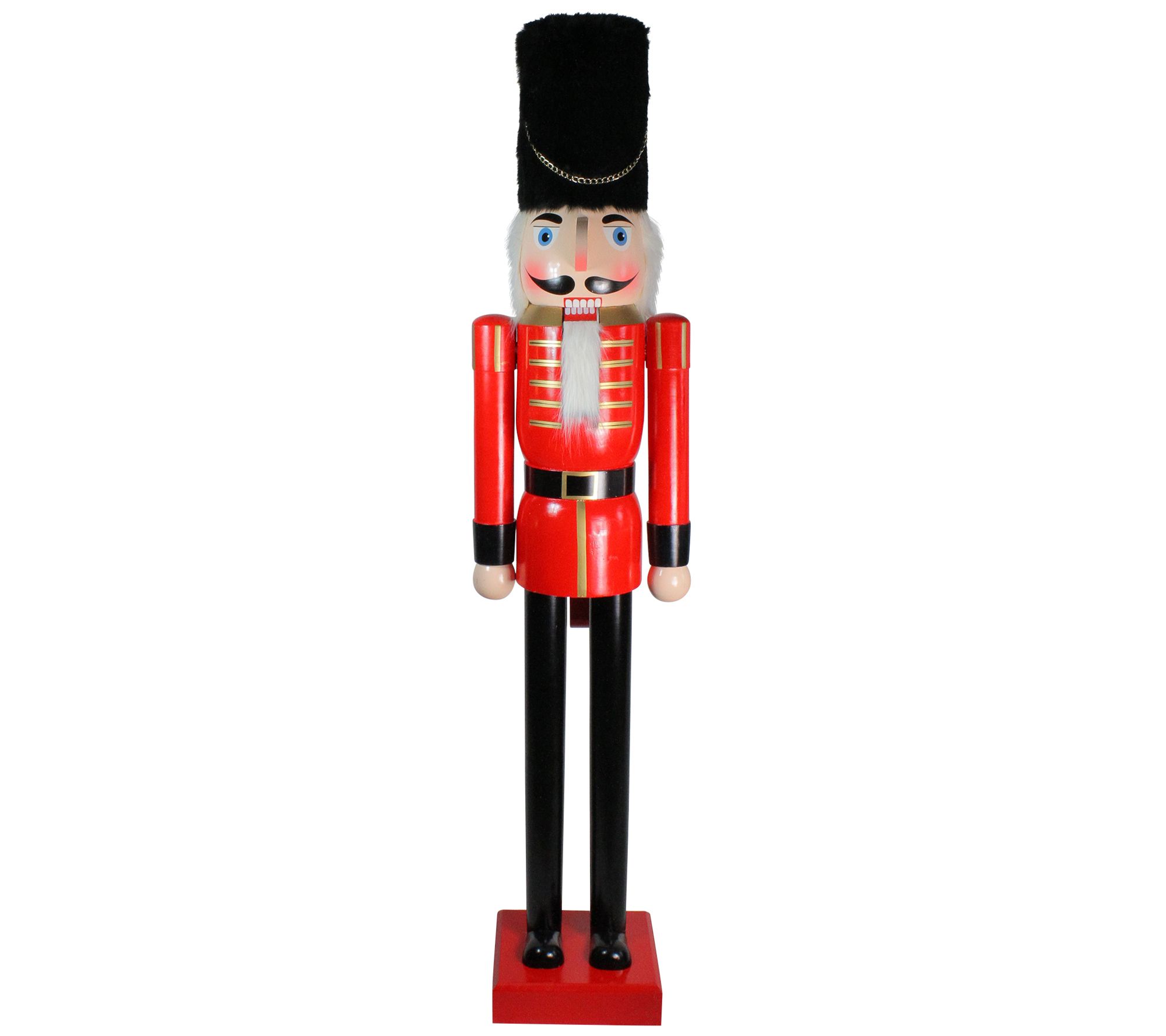 Northlight 6' Giant Size Wooden Red & Black Nutcracker Soldier