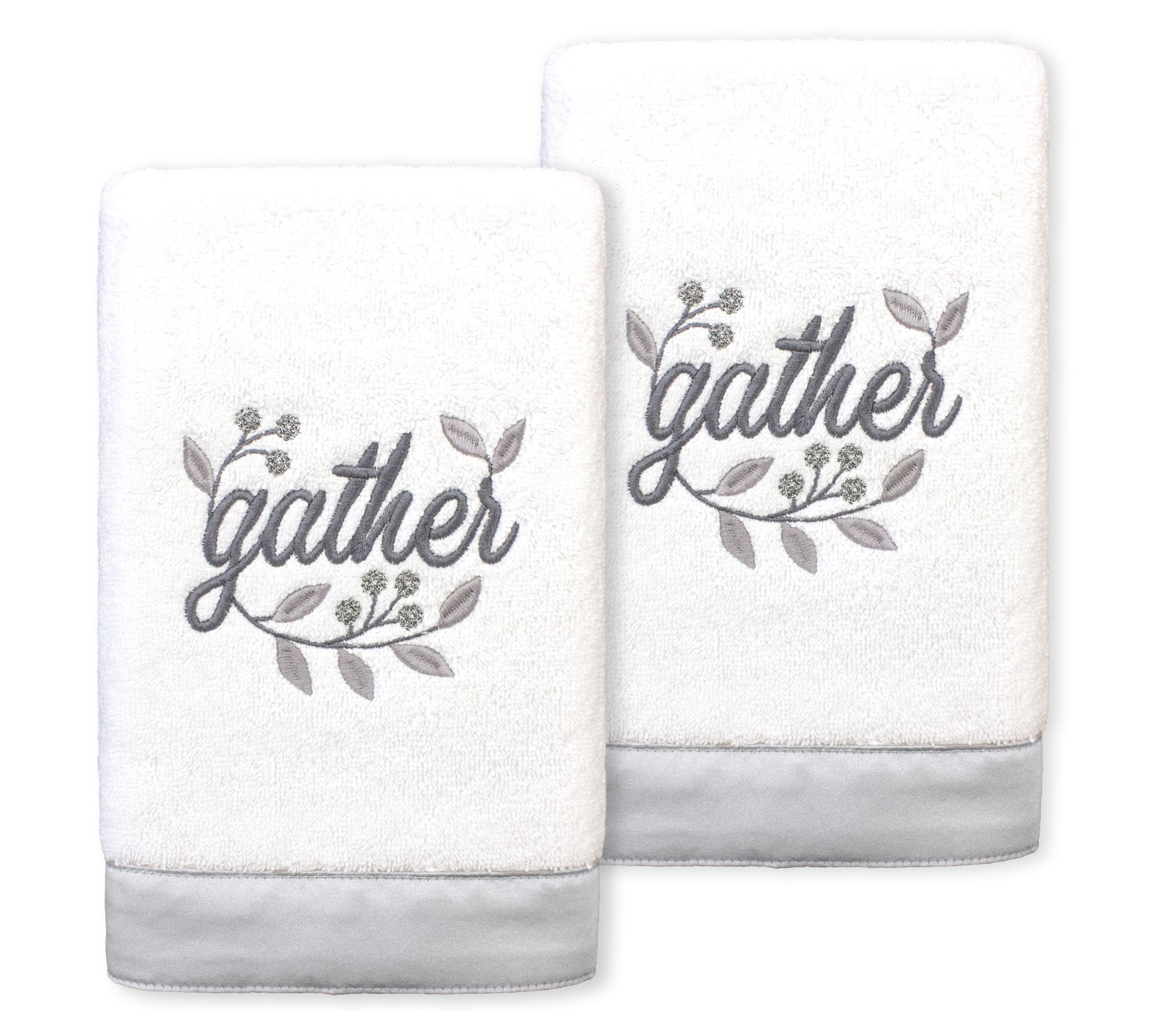 Linum Home Textiles GATHER - Embroidered 2-Piece Hand Towels