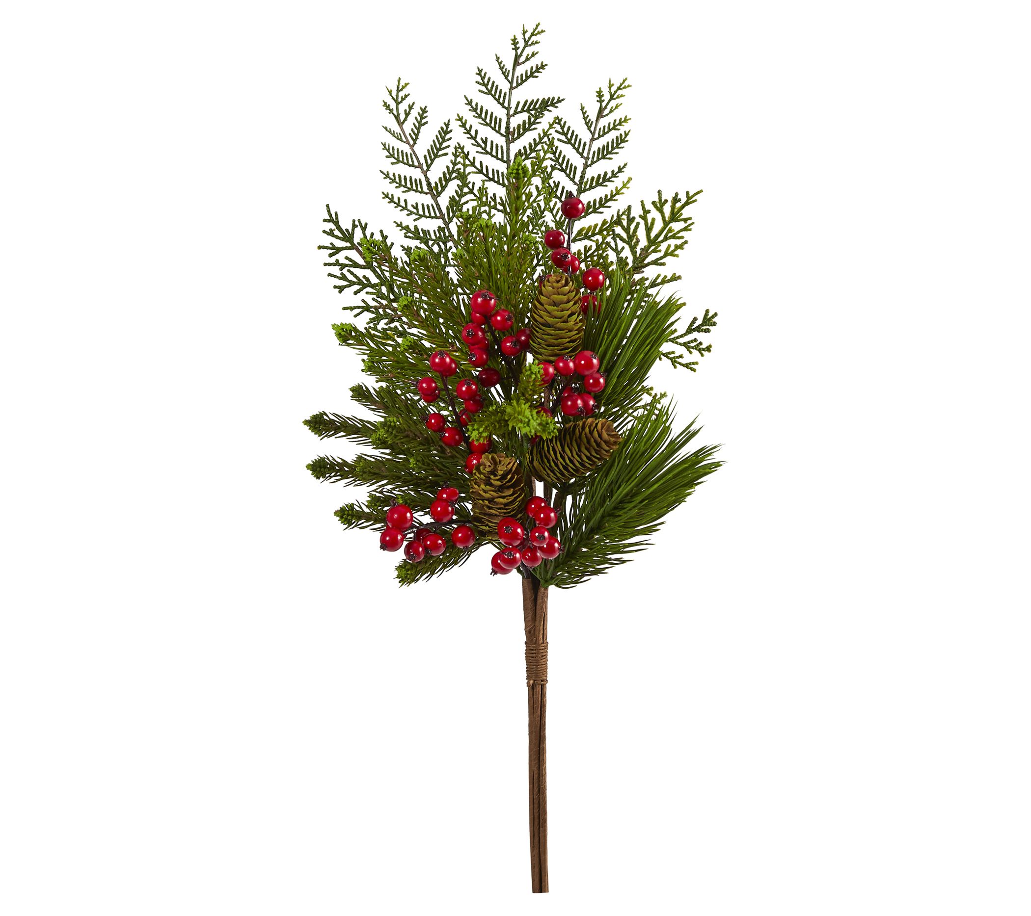 Nearly Natural 26" Mixed Pine, Pinecone & Berry Set of 3