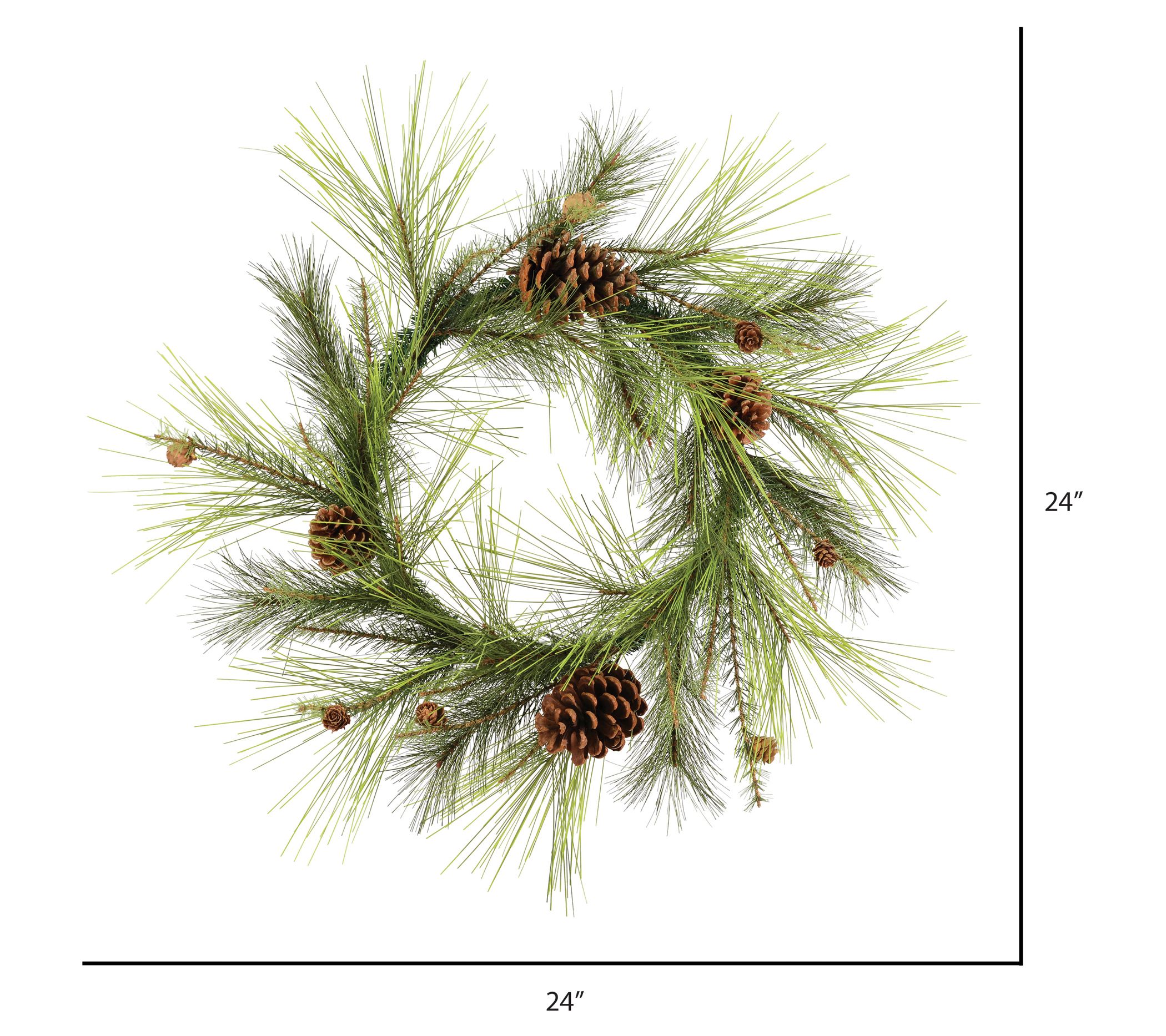 Vickerman 24" Larkspur Pine Christmas Wreath