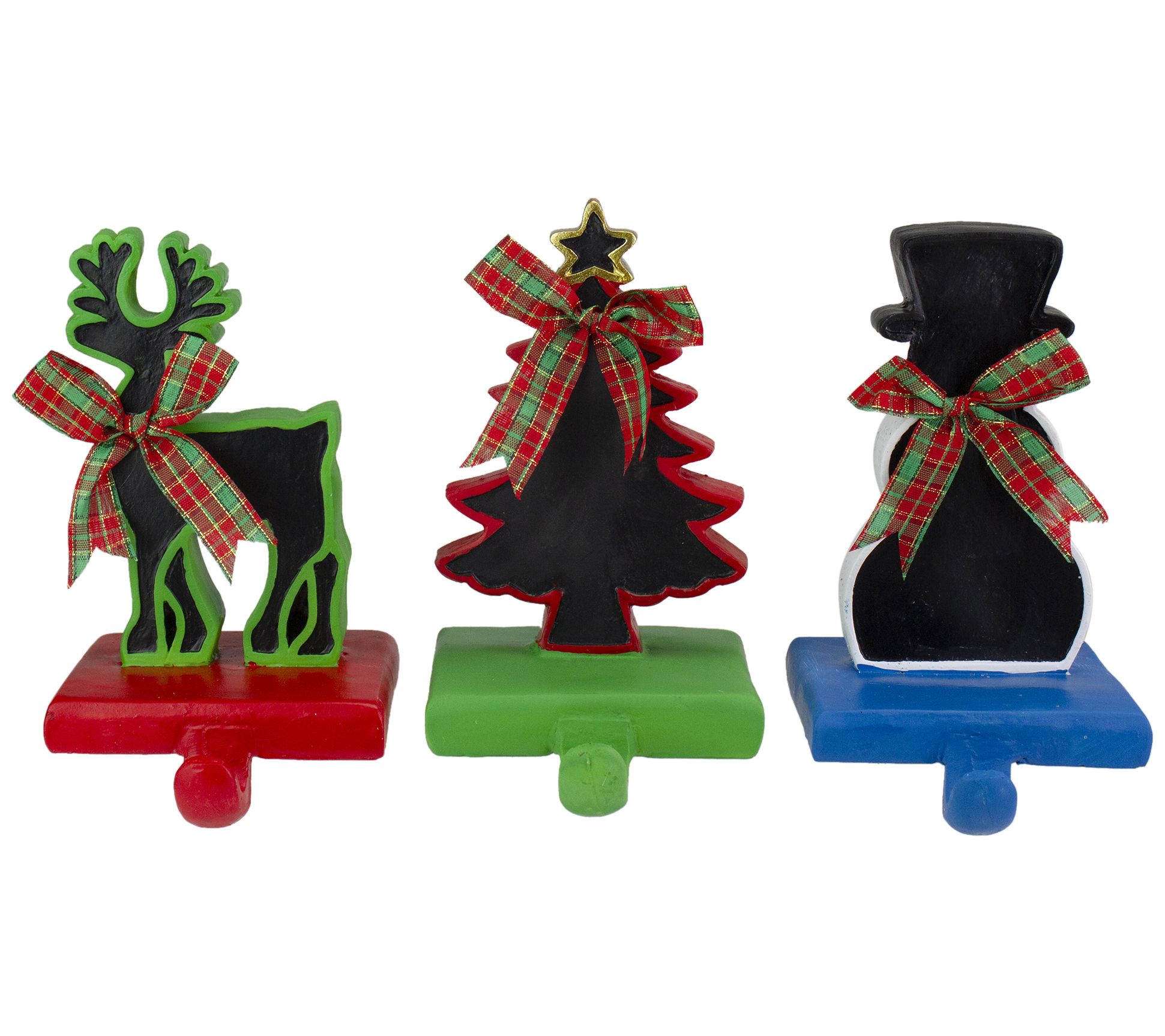 Northlight 3 Reindeer & Snowman with Board Stocking Holders