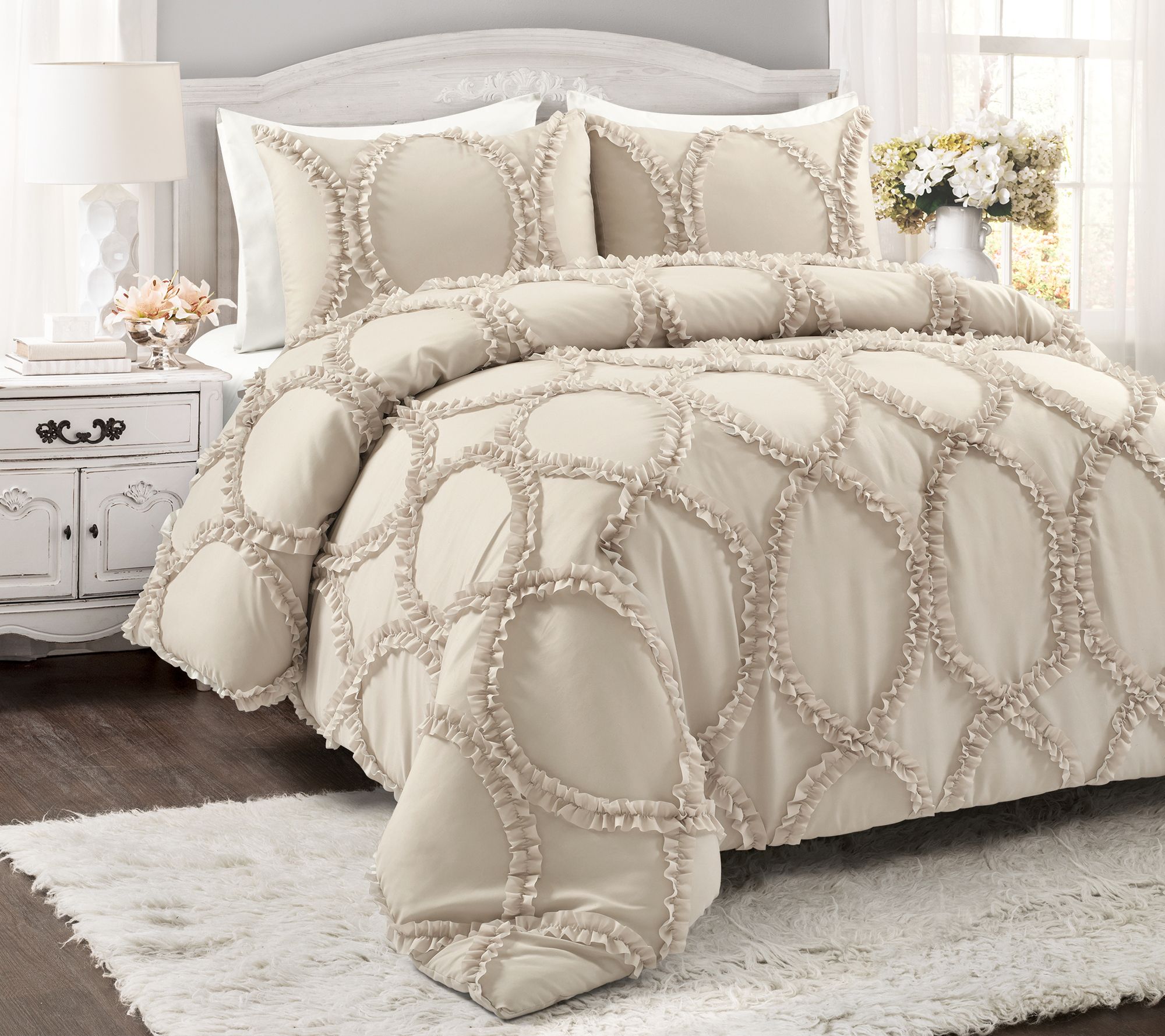 Avon 3-Piece Queen Comforter Set by Lush Decor