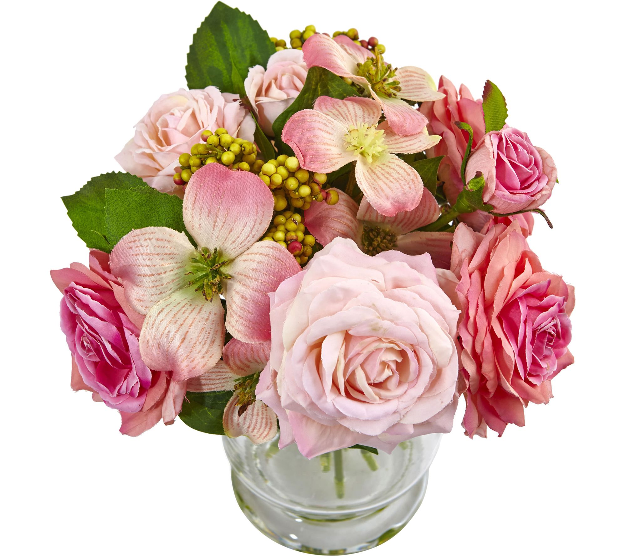 Rose and Berry Arrangement by Nearly Natural