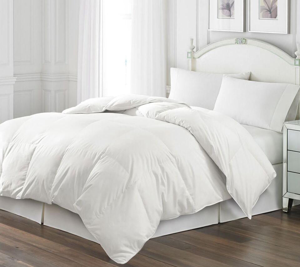 Royal Luxe White Goose Feather Twin Comforter - QVC.com