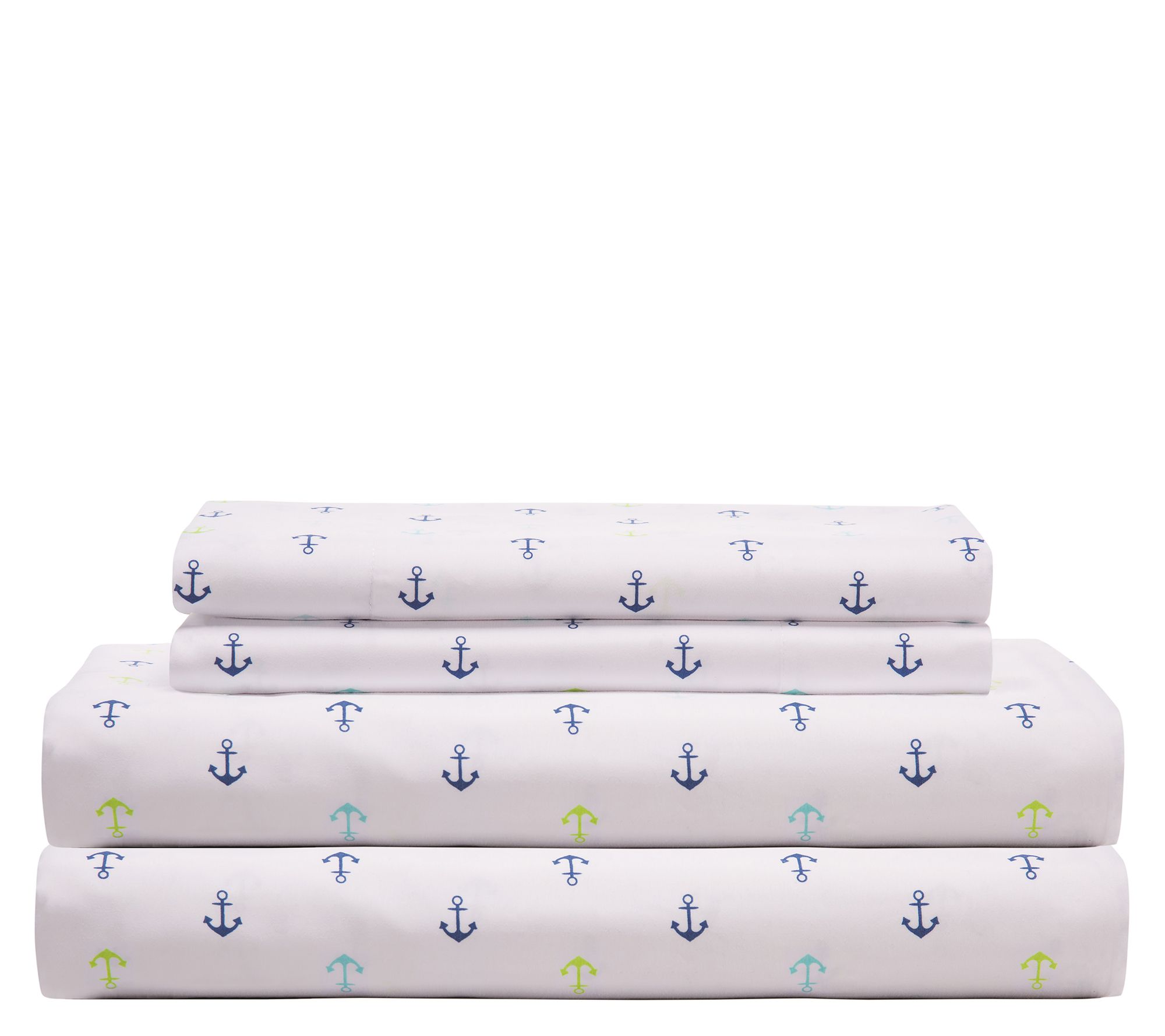 Elite Home Coastal Print 4-Piece King Sheet Set - QVC.com