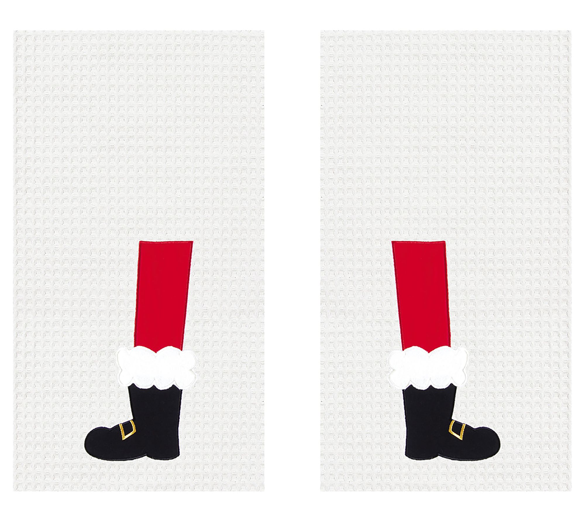 C&F Home Santa Boots Kitchen Towel Set Set of 2