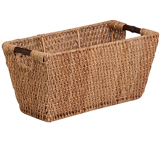 Honey-Can-Do Seagrass Basket W/ Handles - Lg
