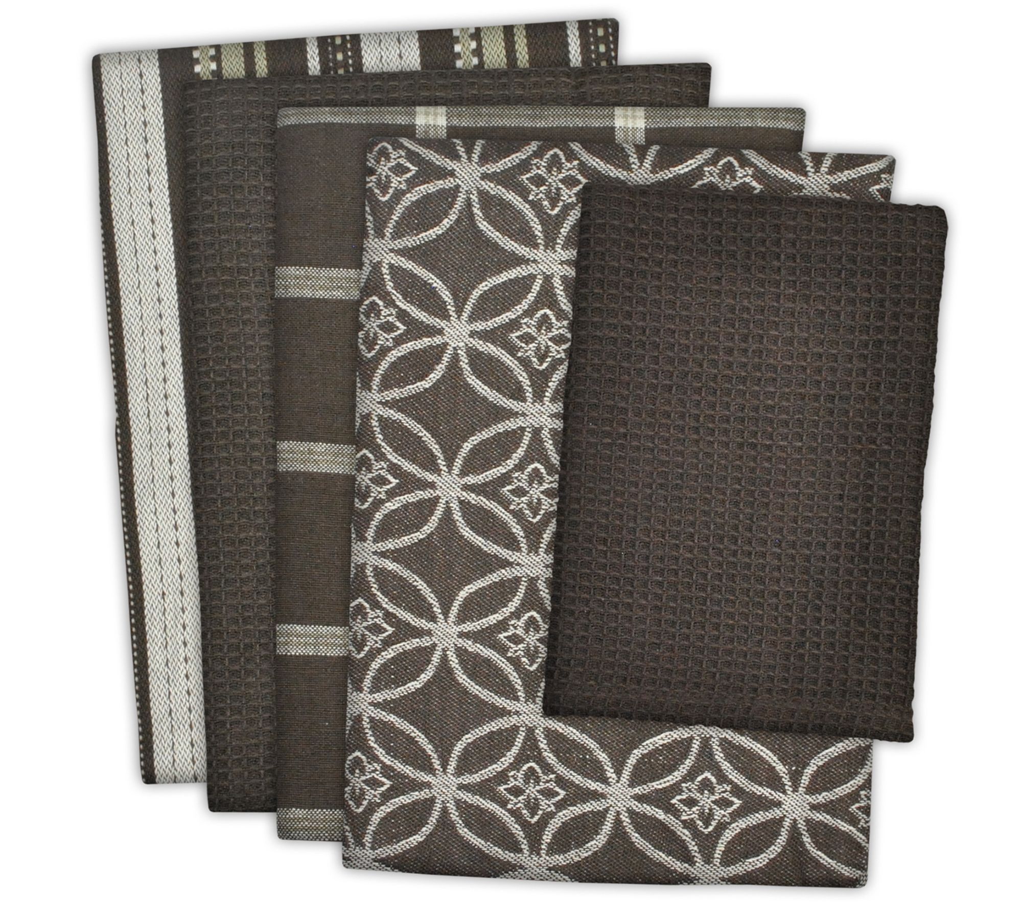 Design Imports 5-Piece Kitchen Towel & Dishcloth Set