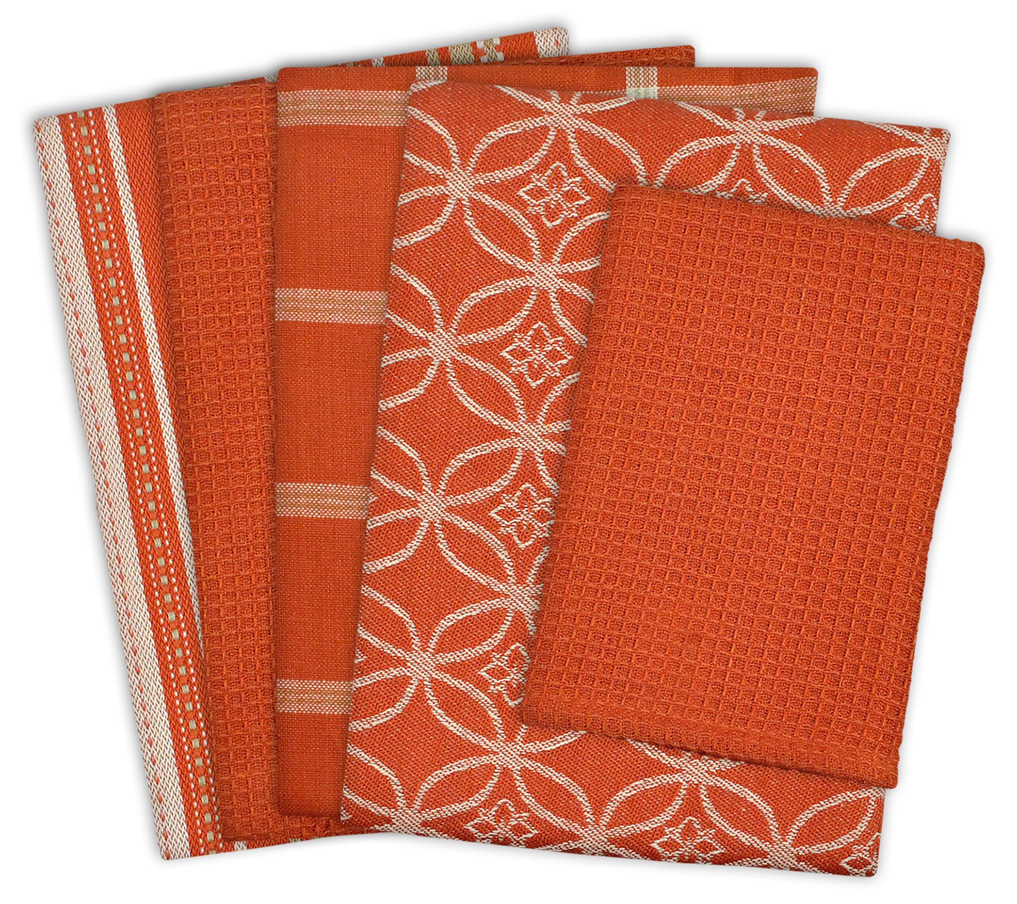 Design Imports 5-Piece Kitchen Towel & Dishcloth Set